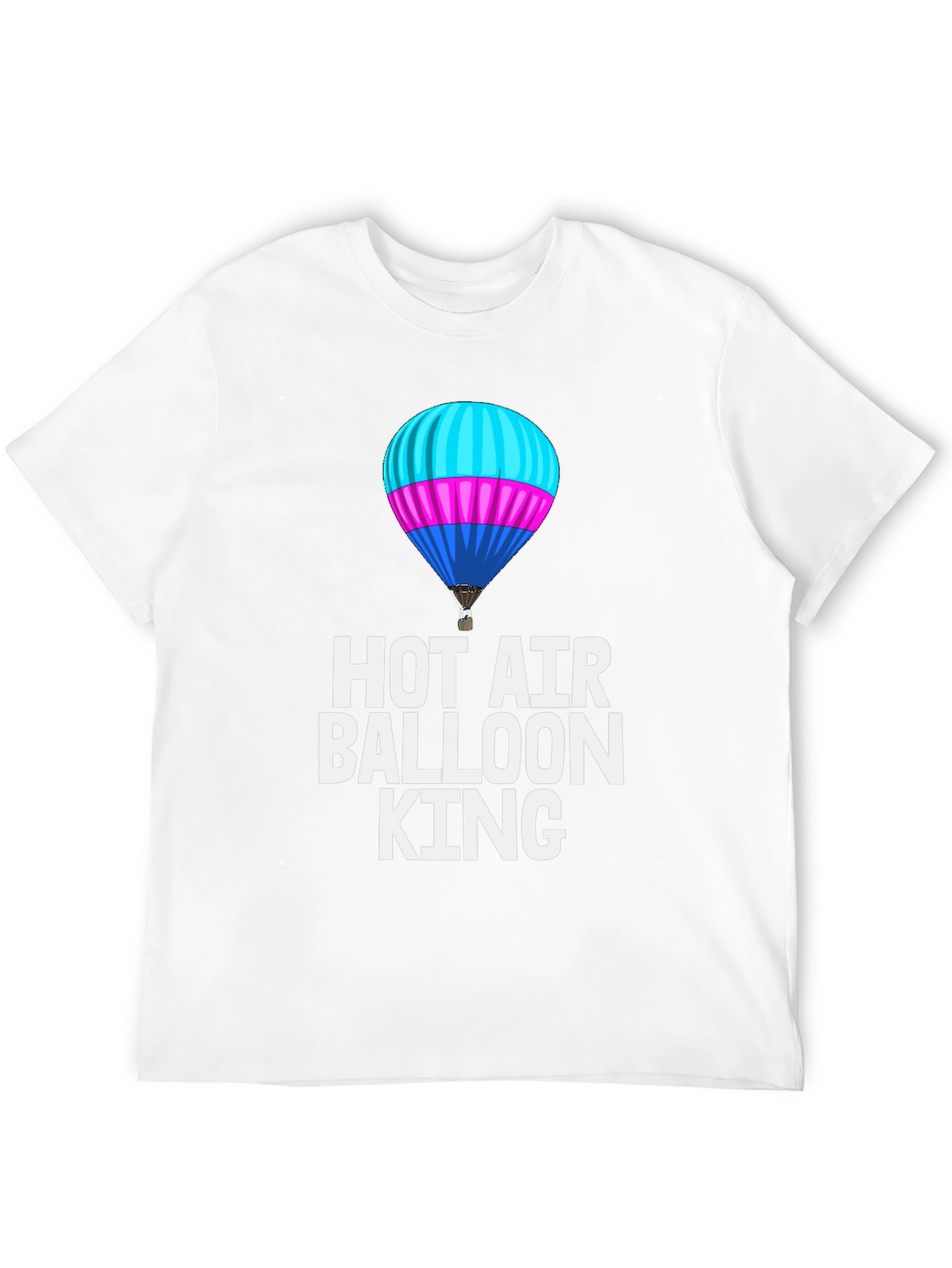 Black Hot Air Balloon King Black T-Shirt view 12