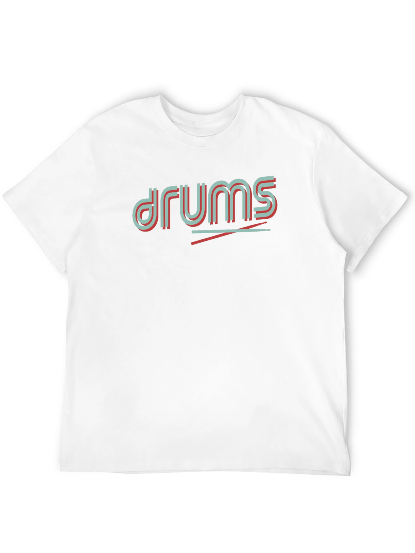 Black Retro Drums Graphic Tee - Black Cotton Casual Shirt view 12