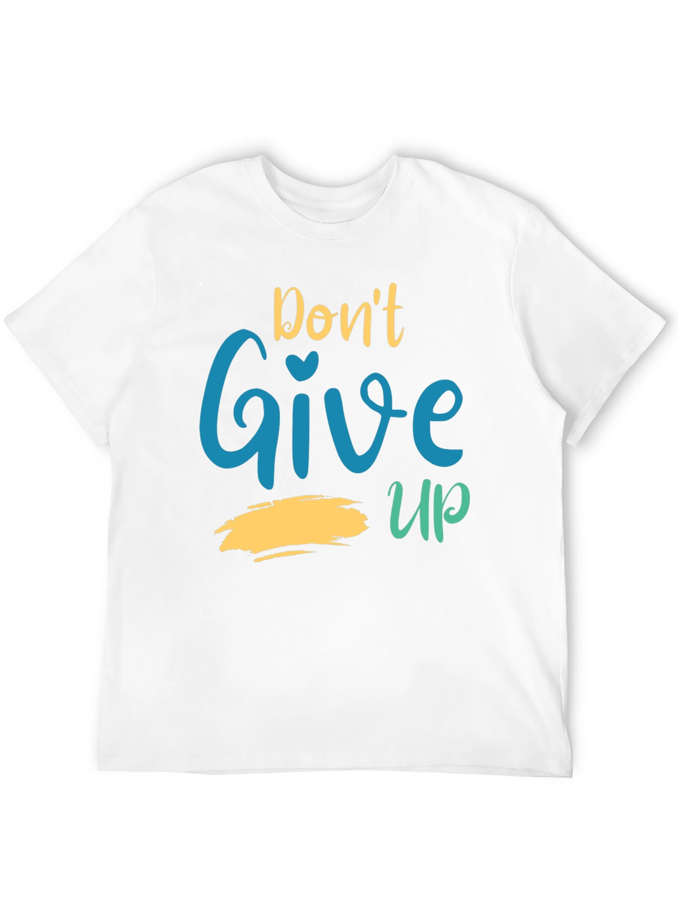 Black Motivational Graphic Tee - Don't Give Up T-Shirt view 12