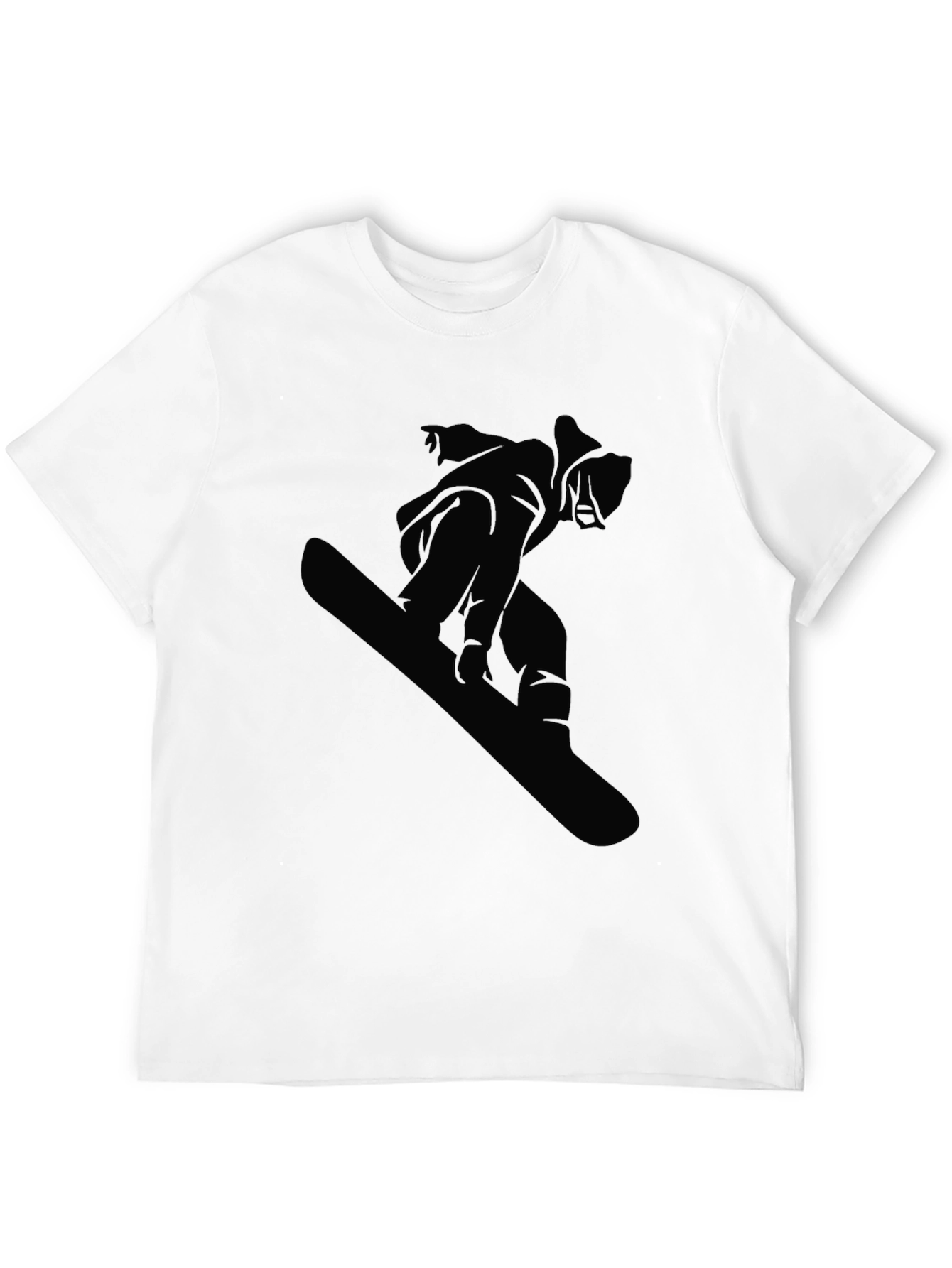 Snowboarder Graphic Tee - Black Cotton T-Shirt - 12