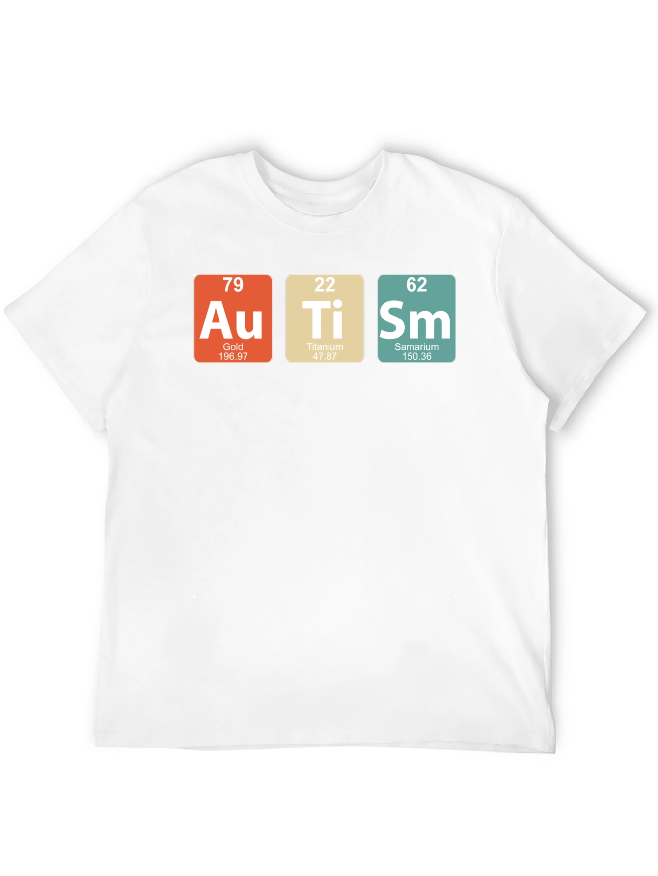 Black Periodic Table Autism Awareness T-Shirt view 12