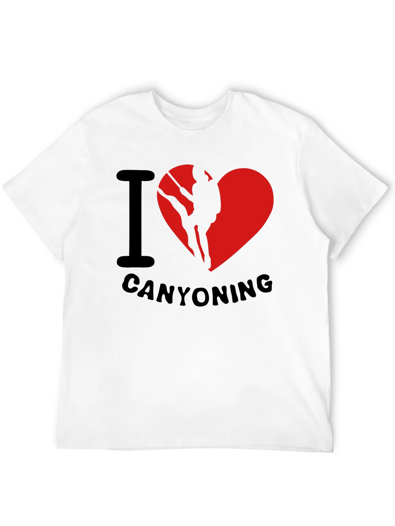 Black I Love Canyoning T-Shirt - Adventure Tee view 12