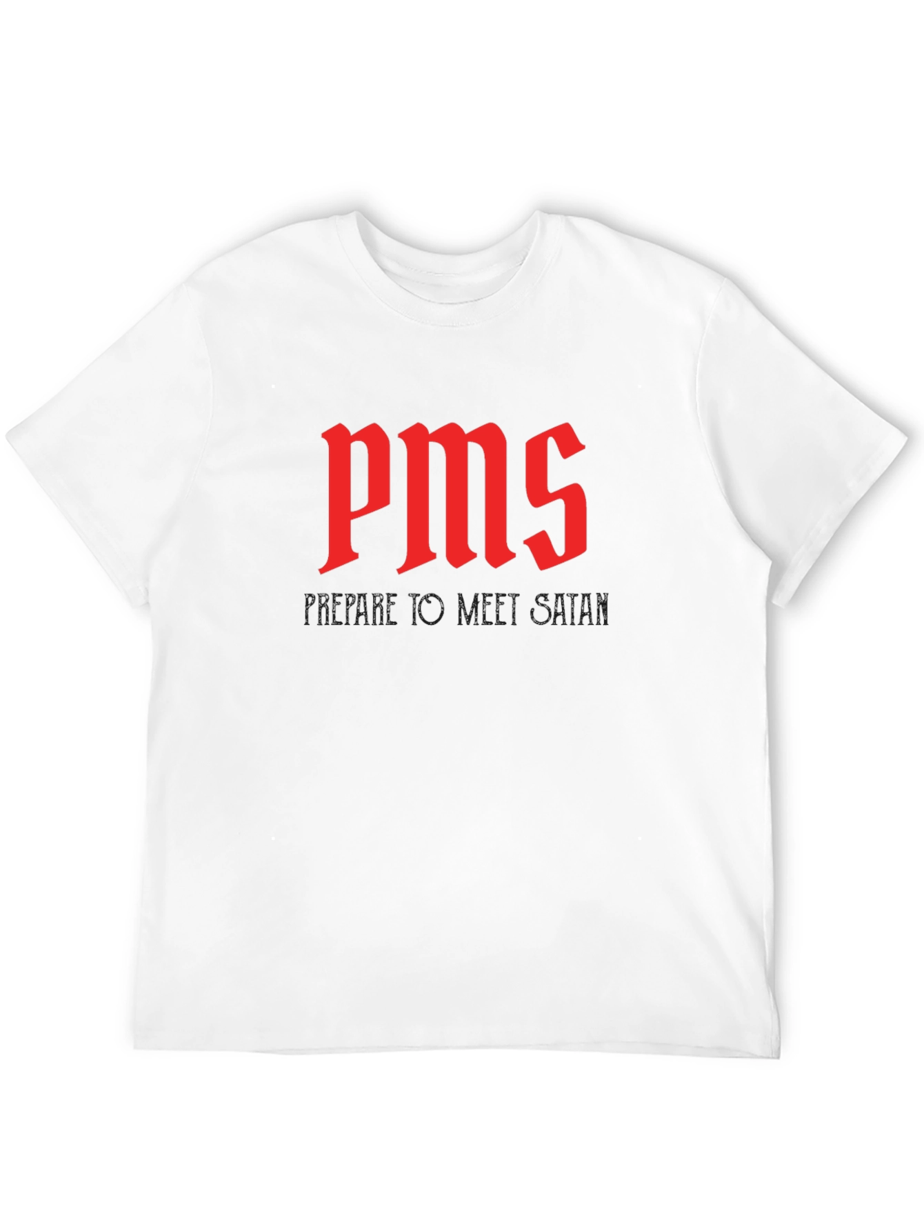 Black PMS Hail Satan Funny Graphic Tee view 12