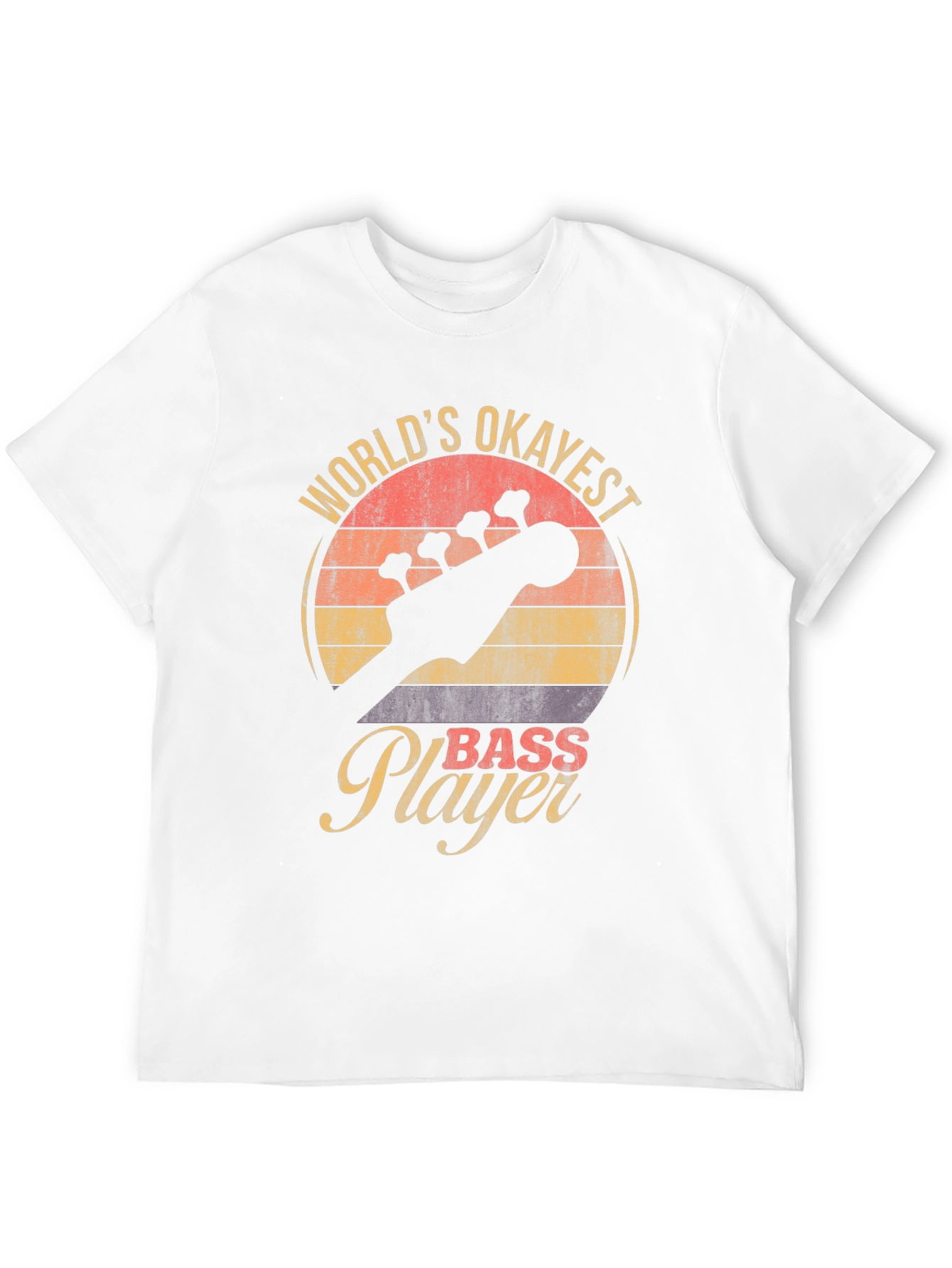 Black World's Okayest Bass Player Black T-Shirt view 12