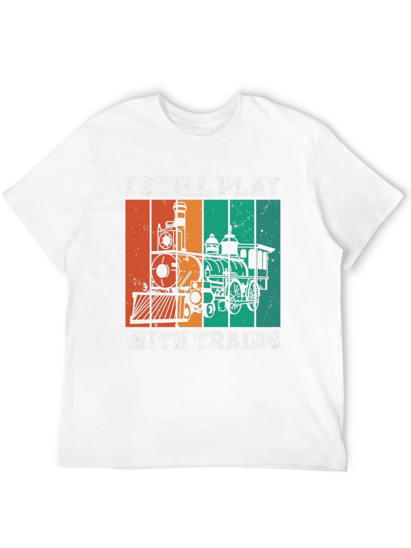 Black I Still Play with Trains T-Shirt view 12