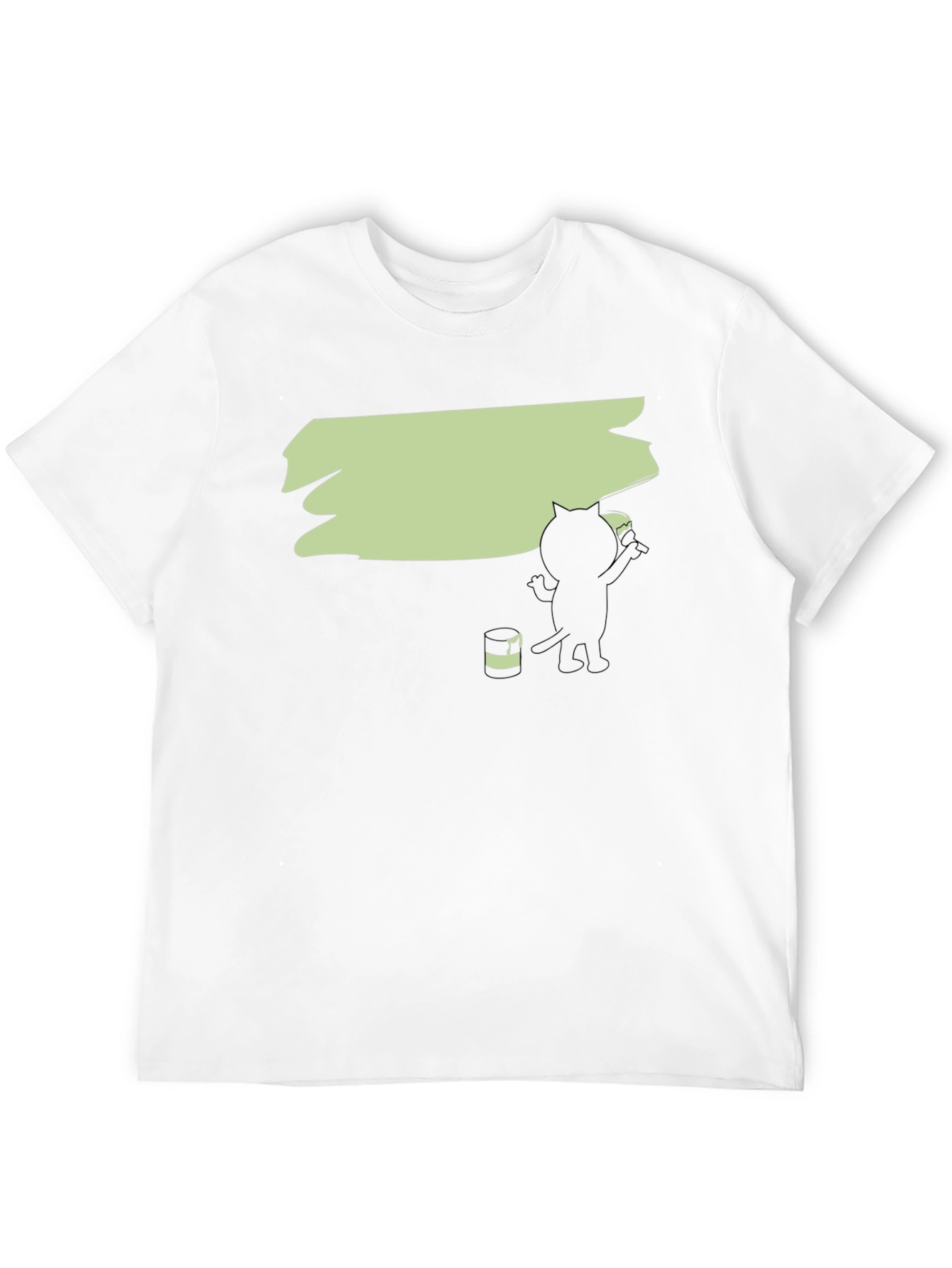 Black Cat Painting T-Shirt - Funny Artistic Tee view 12