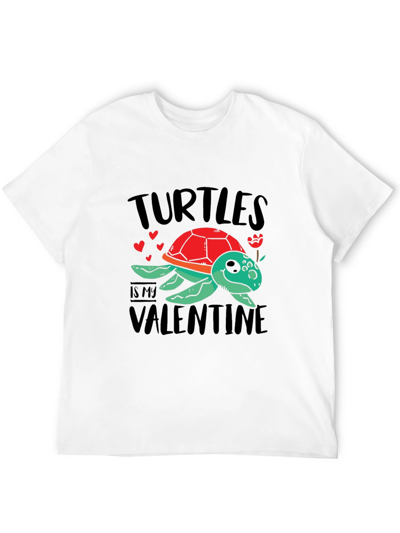 Black Turtle Valentine Graphic Tee Shirt view 12
