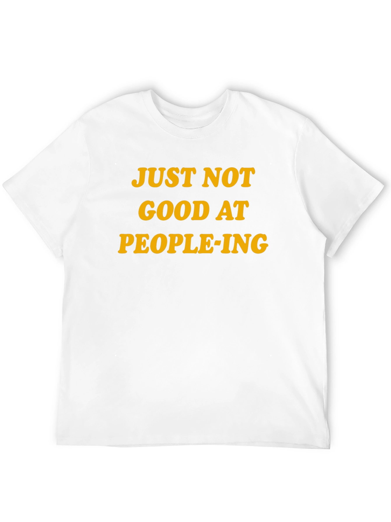 Black Funny "Just Not Good At People-ing" T-Shirt view 12