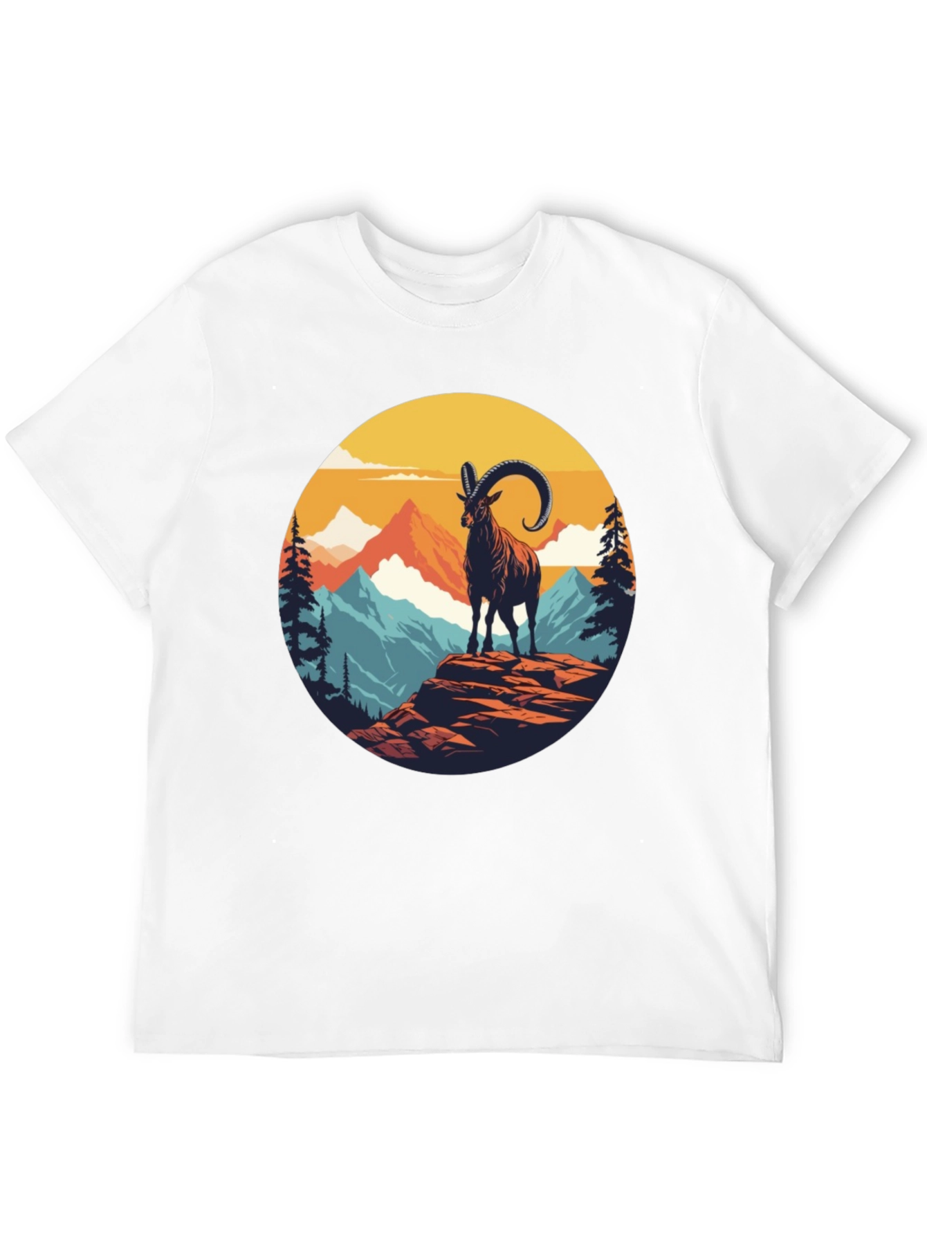 Black Mountain Goat Graphic Tee - Black view 12