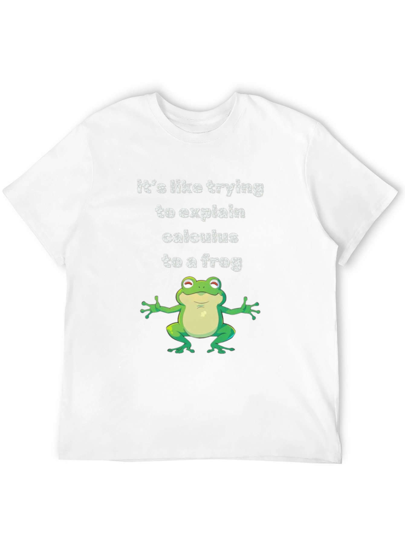 Black Funny Calculus Frog Graphic Tee - Black Cotton T-Shirt view 12