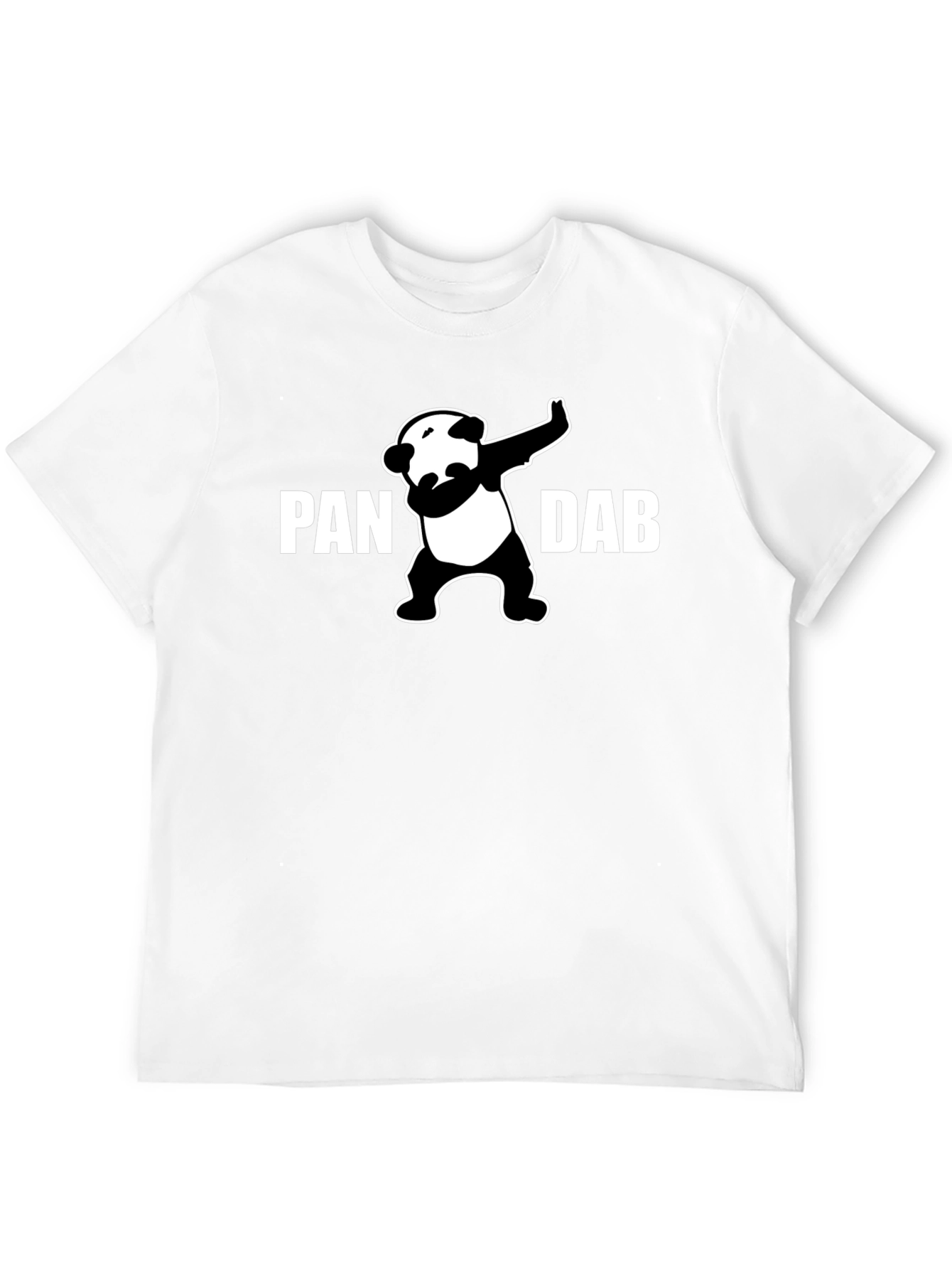Black Panda Dab Graphic T-Shirt - Black Crew Neck Tee view 12