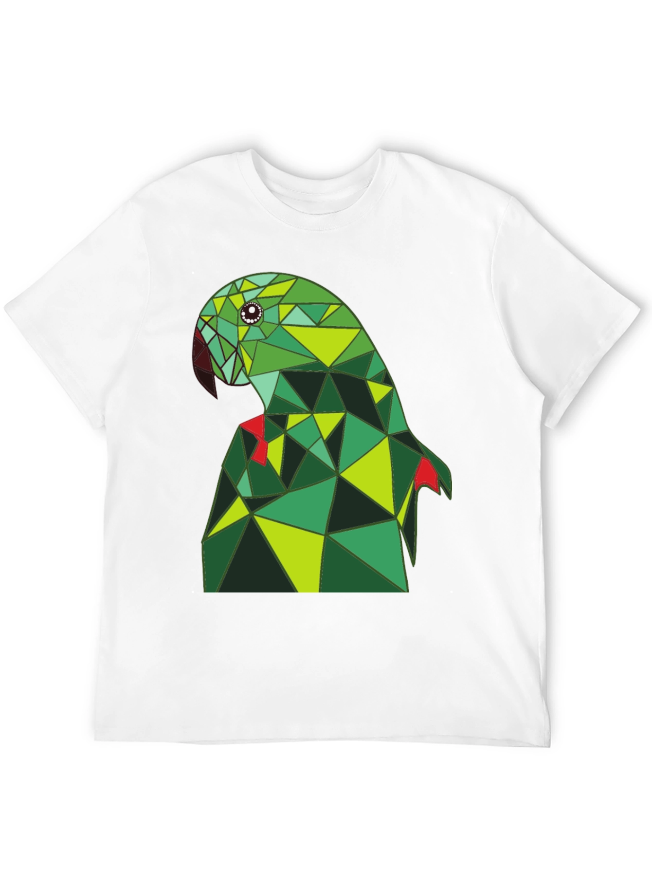 Black Geometric Parrot Tee - Stylish Graphic Print view 12