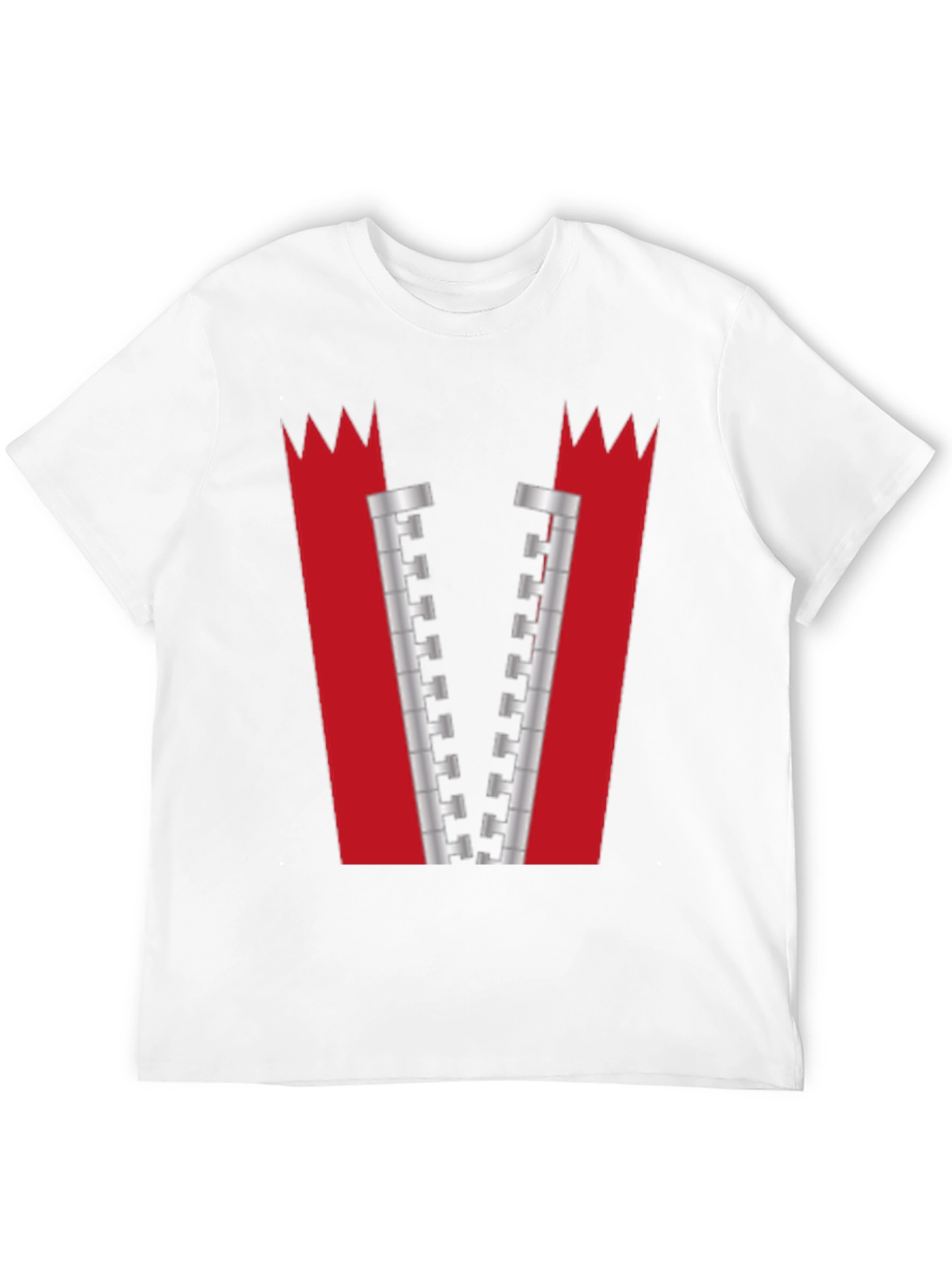 Black Novelty Zipper Graphic T-Shirt - Bold Black Tee view 12