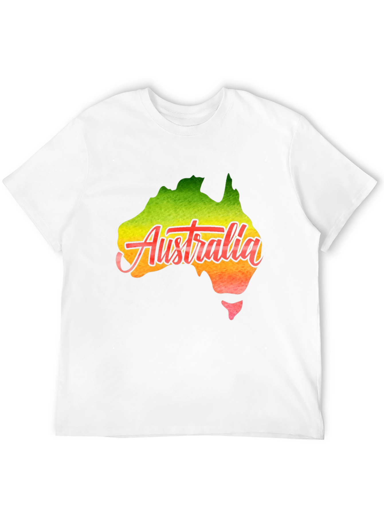 Black Australia Map T-Shirt - Black Cotton Graphic Tee view 12