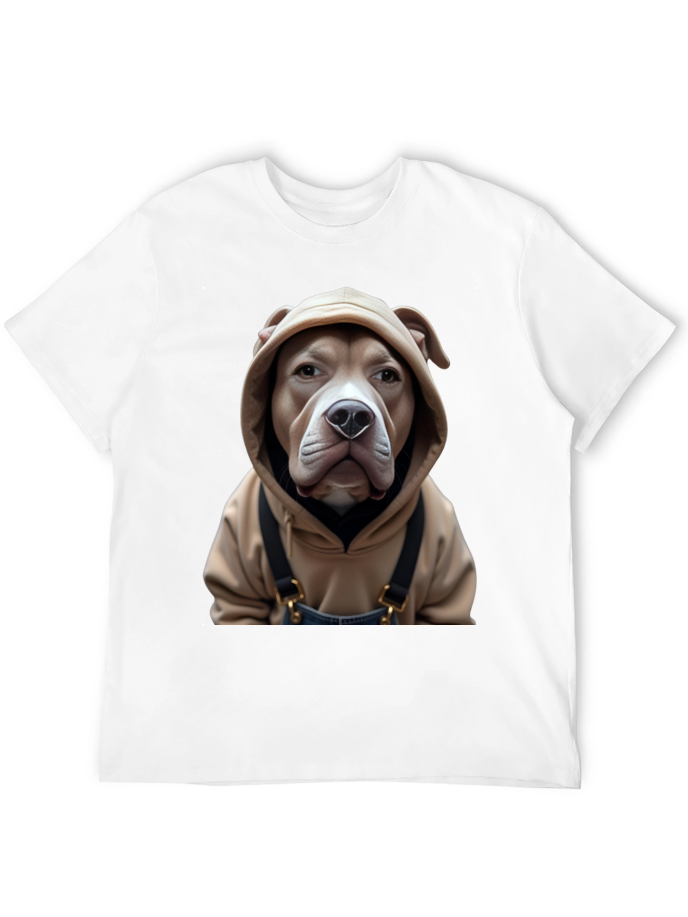 Black Dog in Hoodie T-Shirt - Novelty Graphic Tee view 12