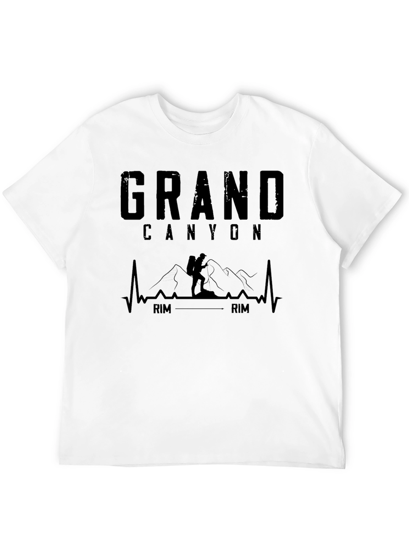 Black Grand Canyon Rim Hiker Graphic Tee view 12