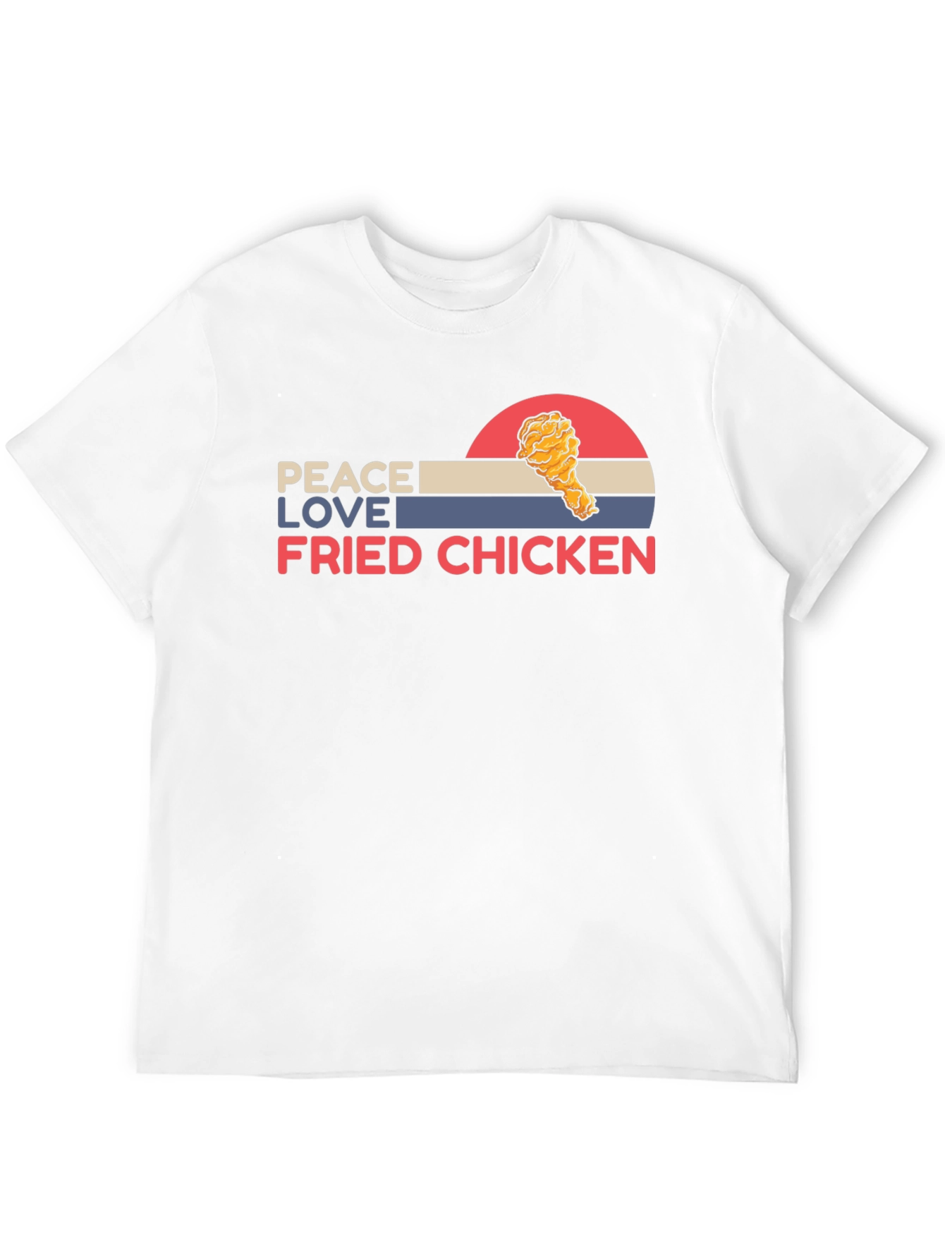 Black Peace Love Fried Chicken Graphic Tee view 12