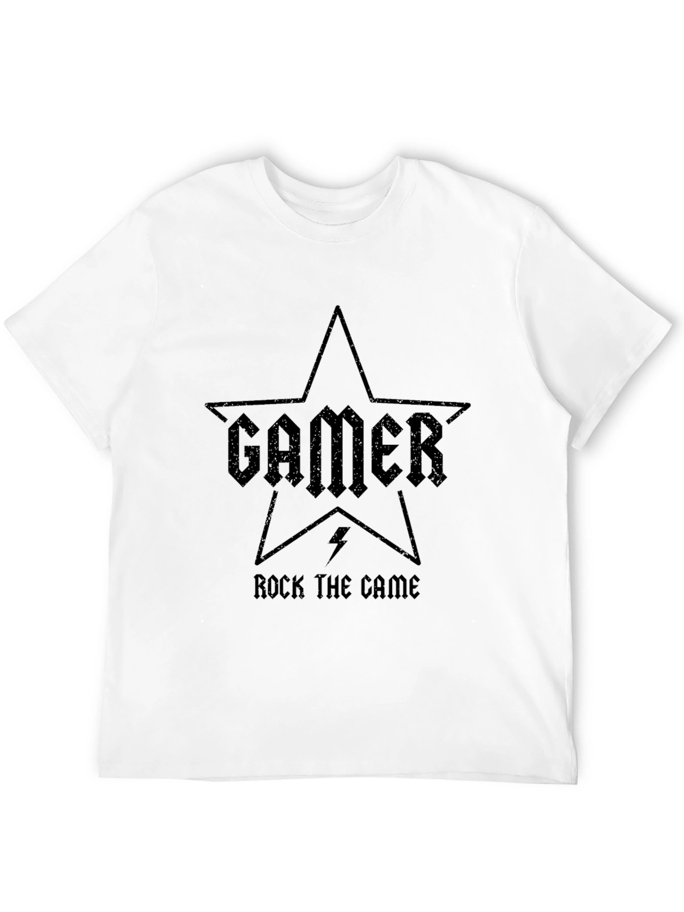 Black Gamer Rock the Game Black T-Shirt view 12