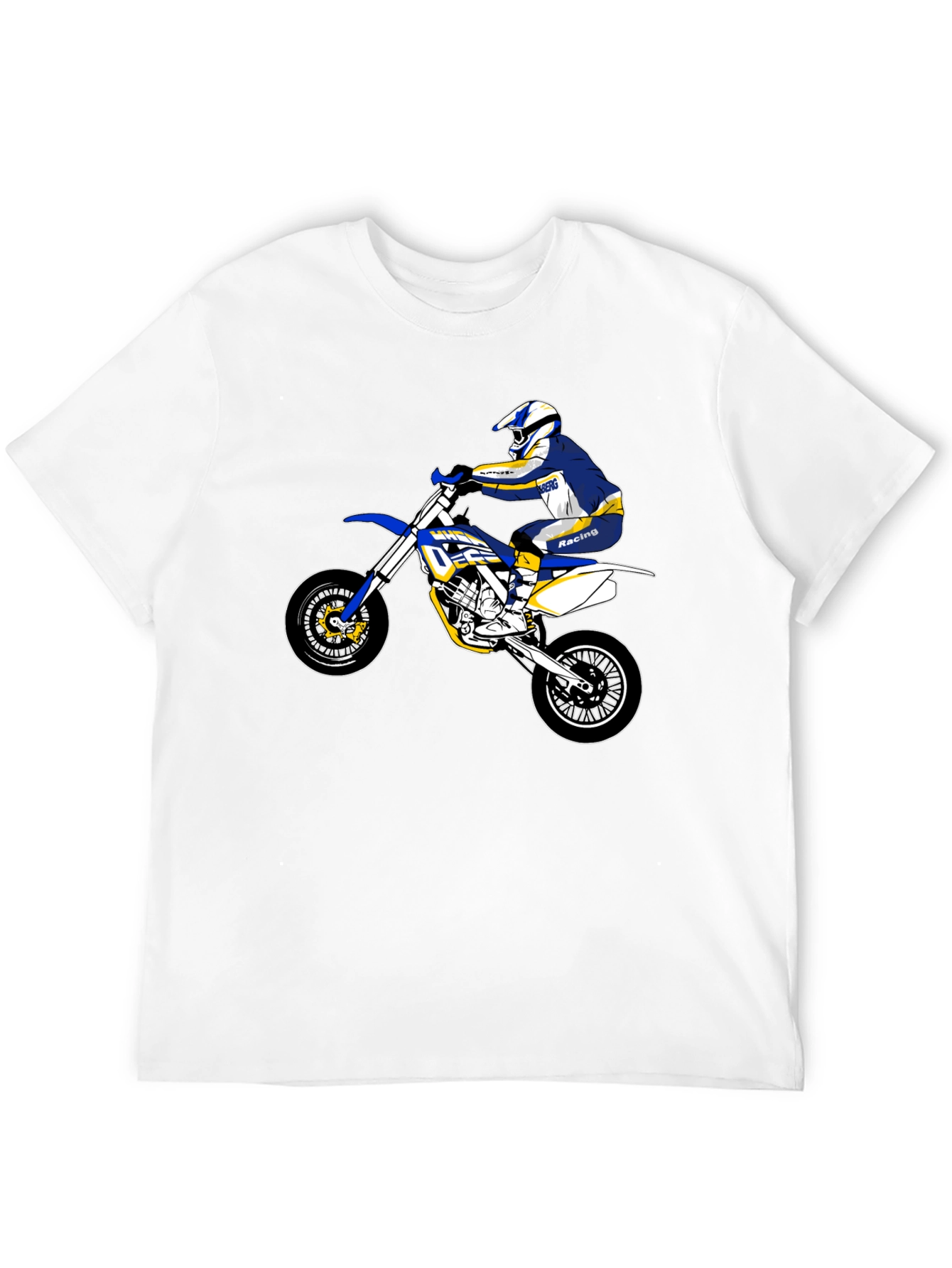 Black Dirt Bike Rider Graphic Tee - Black view 12
