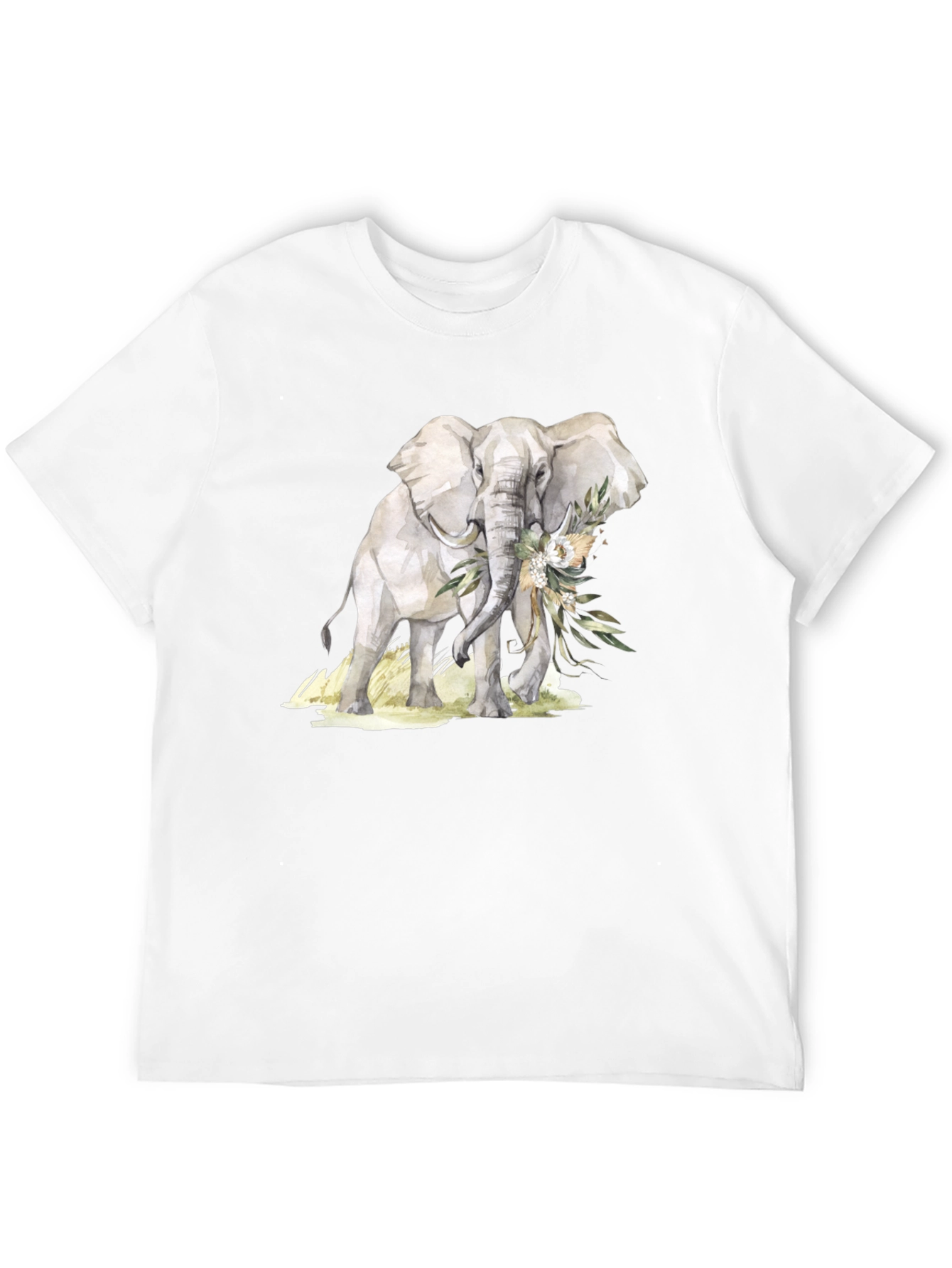 Black Elephant Floral T-Shirt - Stylish Graphic Tee view 12