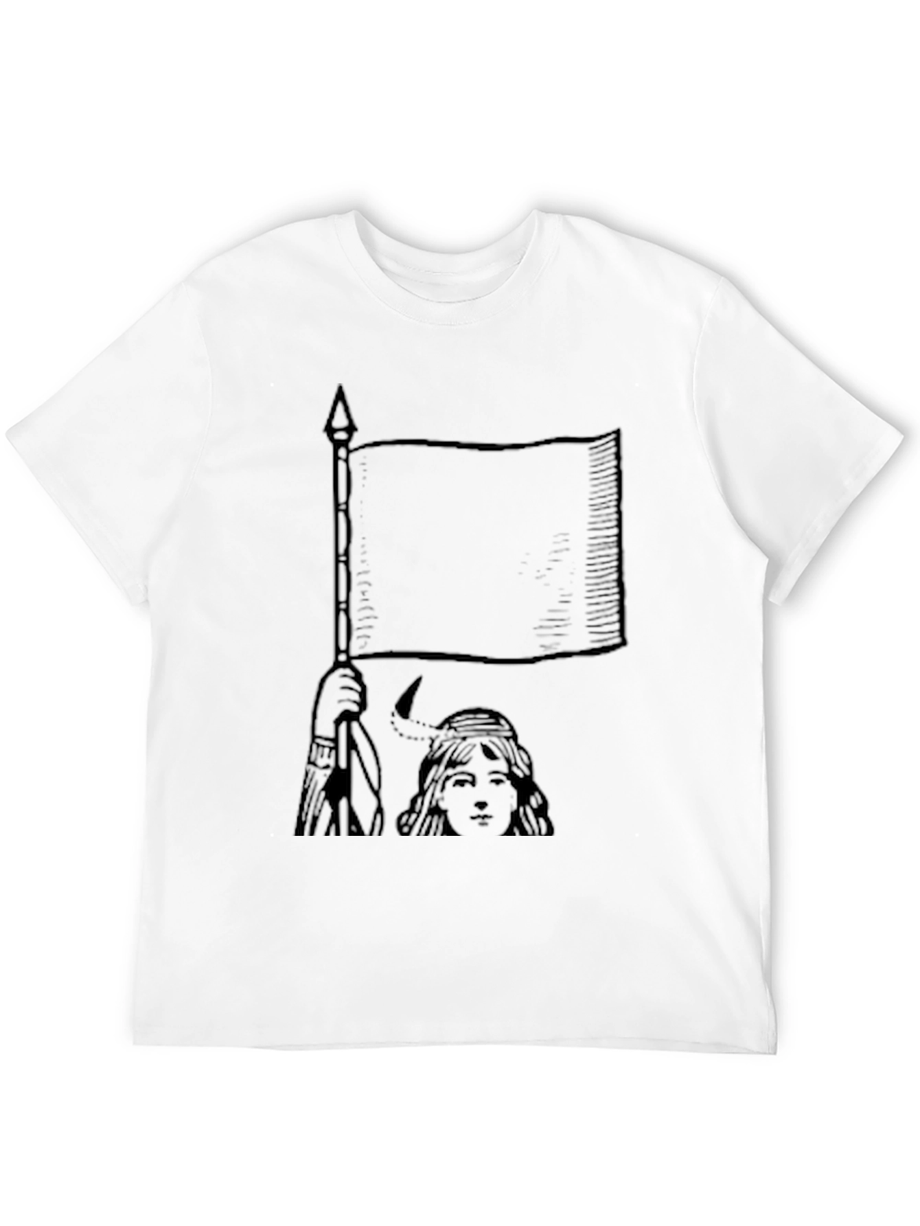 Black Flagbearer Graphic Tee - Unisex Black T-Shirt view 12
