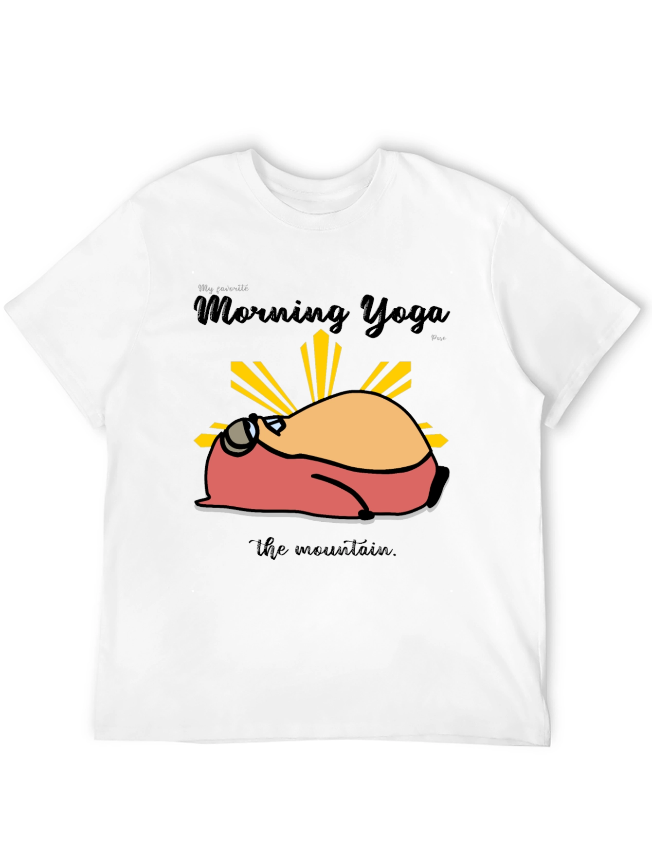 Black Morning Yoga Mountain T-Shirt view 12