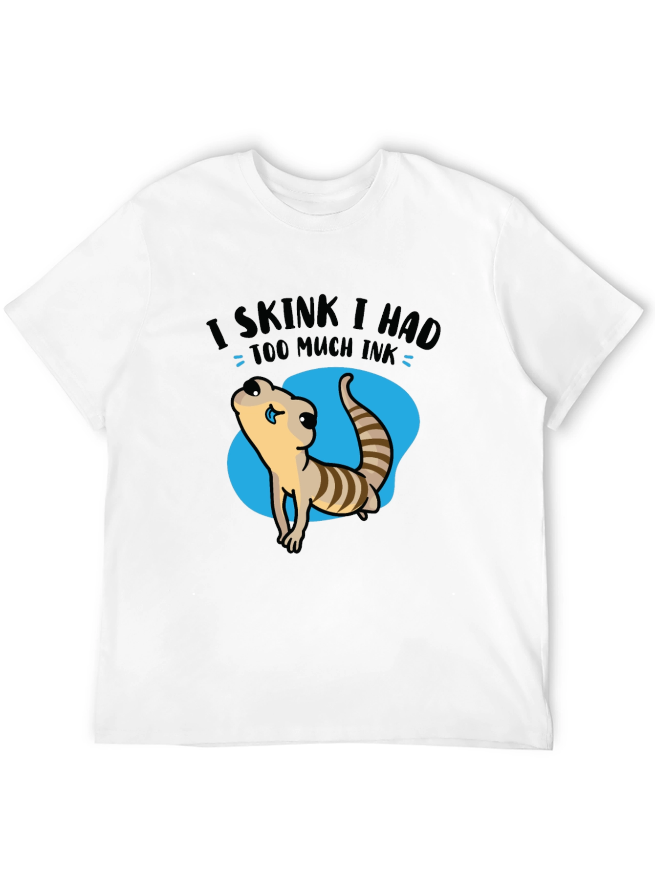 Black Funny Skink Graphic T-Shirt view 12