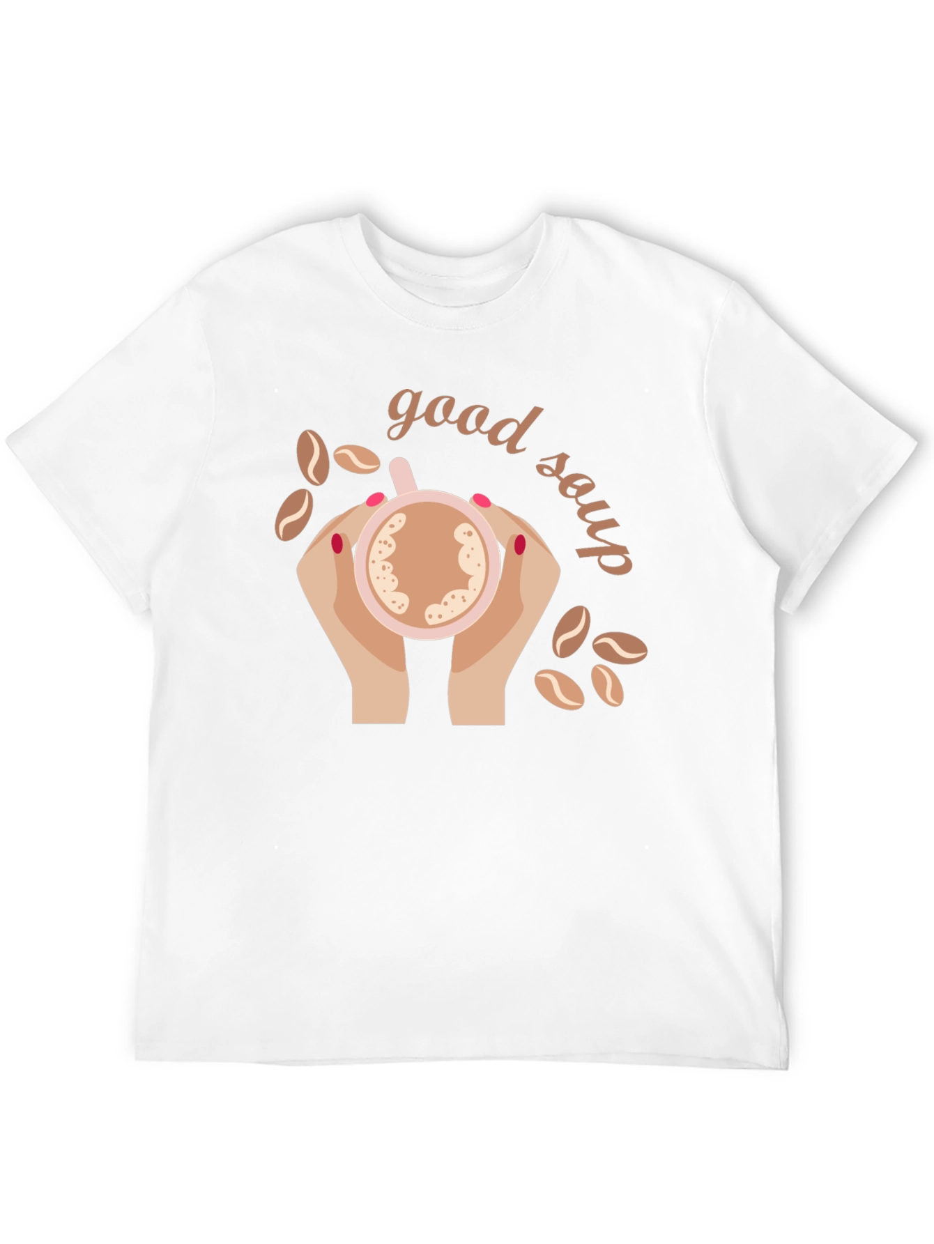 Black Good Soup Graphic T-Shirt | Novelty Coffee Lover Tee view 12