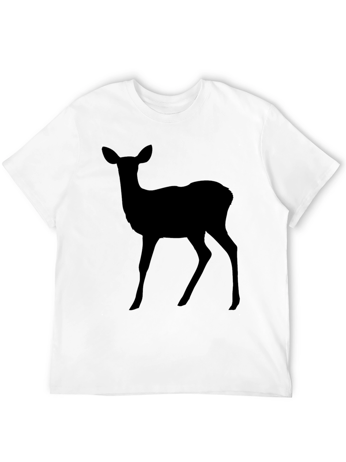 Black Deer Silhouette T-Shirt - Classic Style view 12