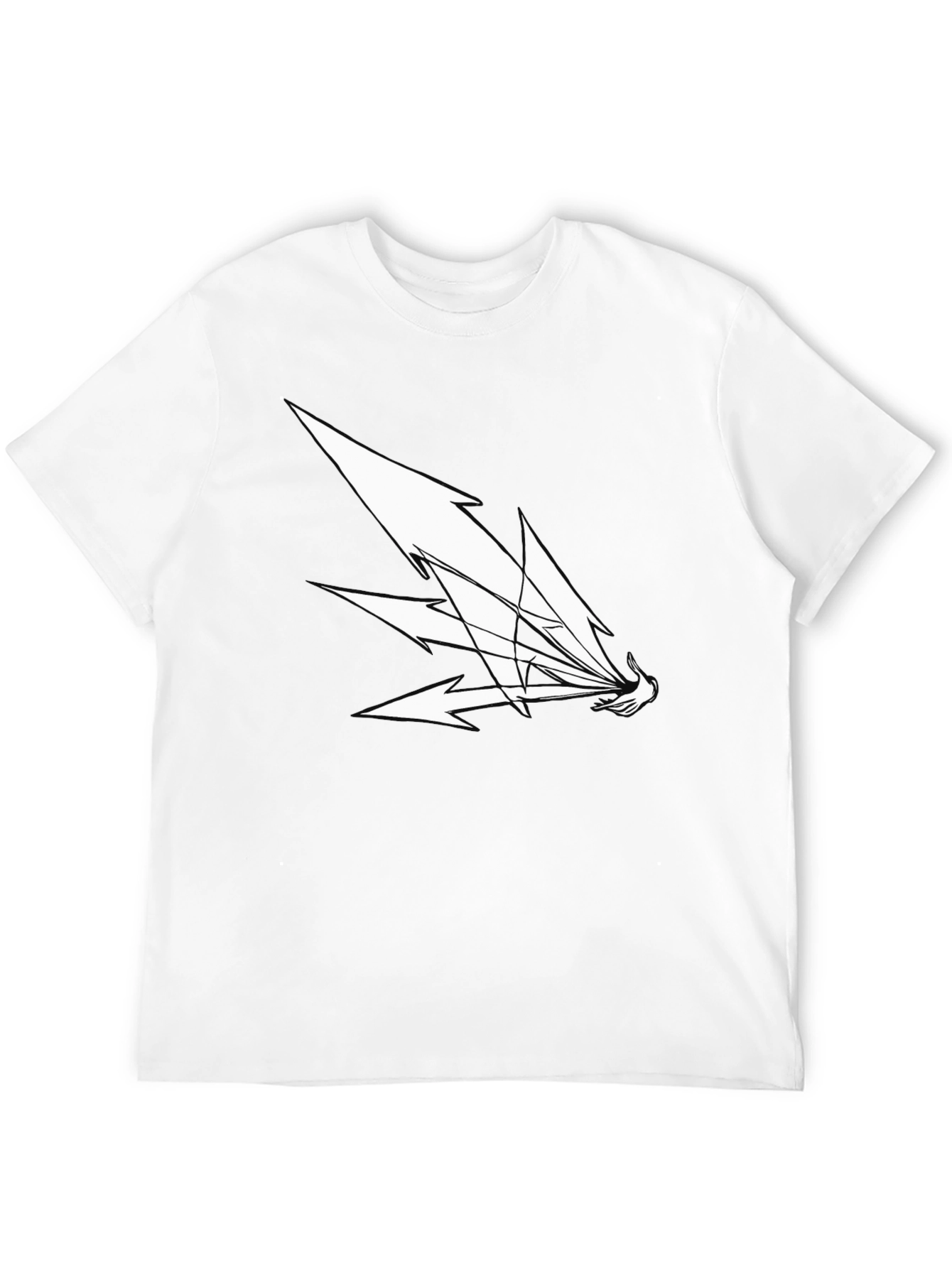 Black Men's Graphic T-Shirt - Arrow Design view 12