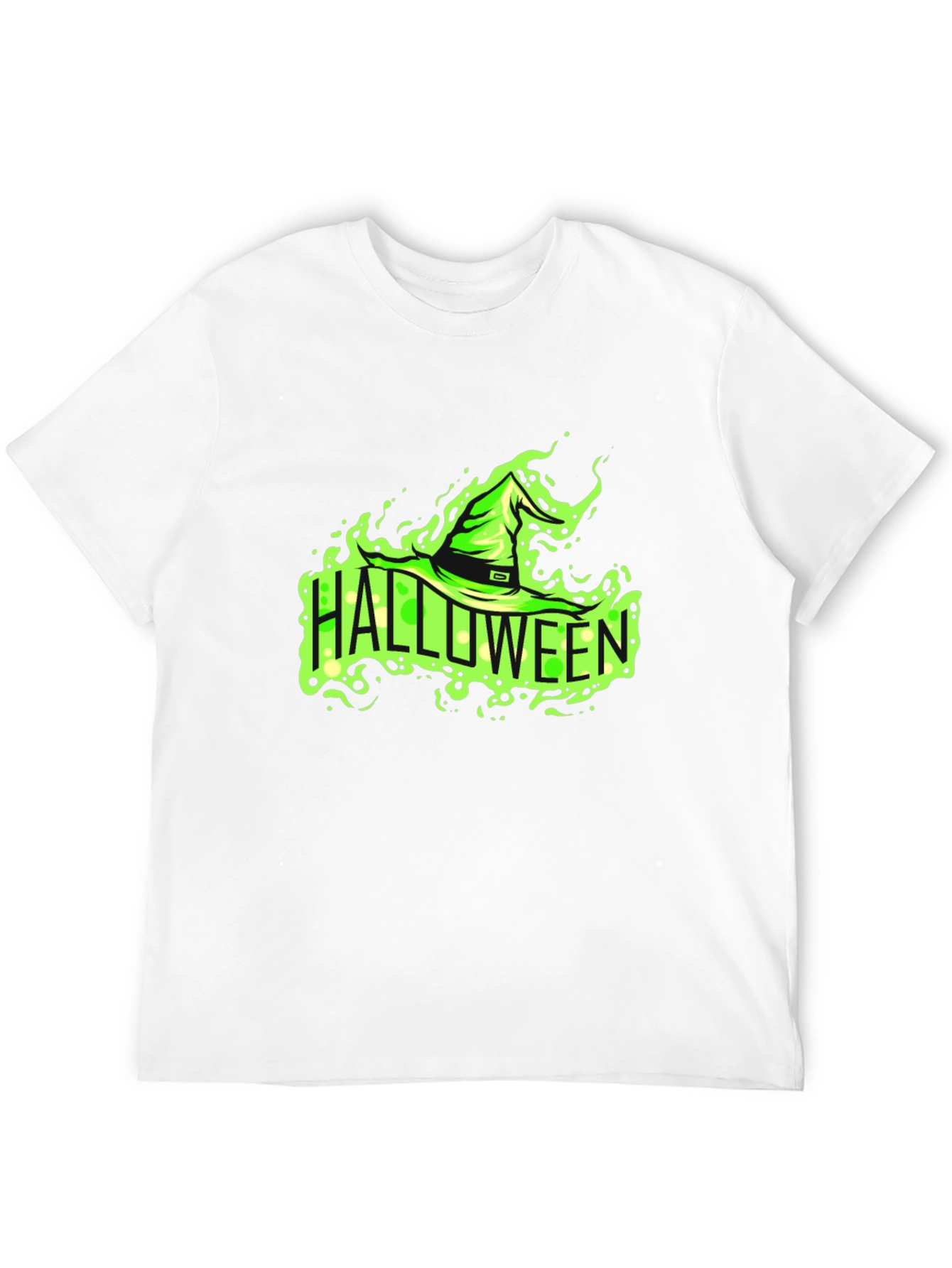 Black Halloween Witch Hat Graphic Tee view 12