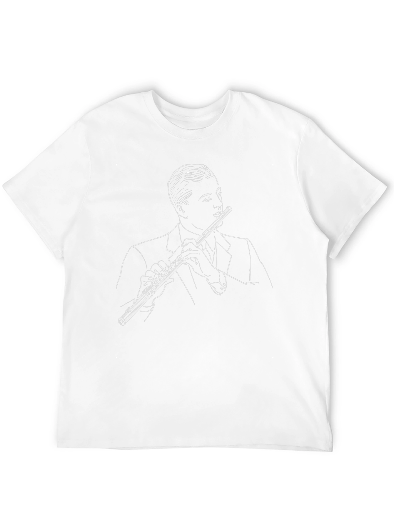 Black Flute Player Graphic Tee - Stylish Musician T-Shirt view 12