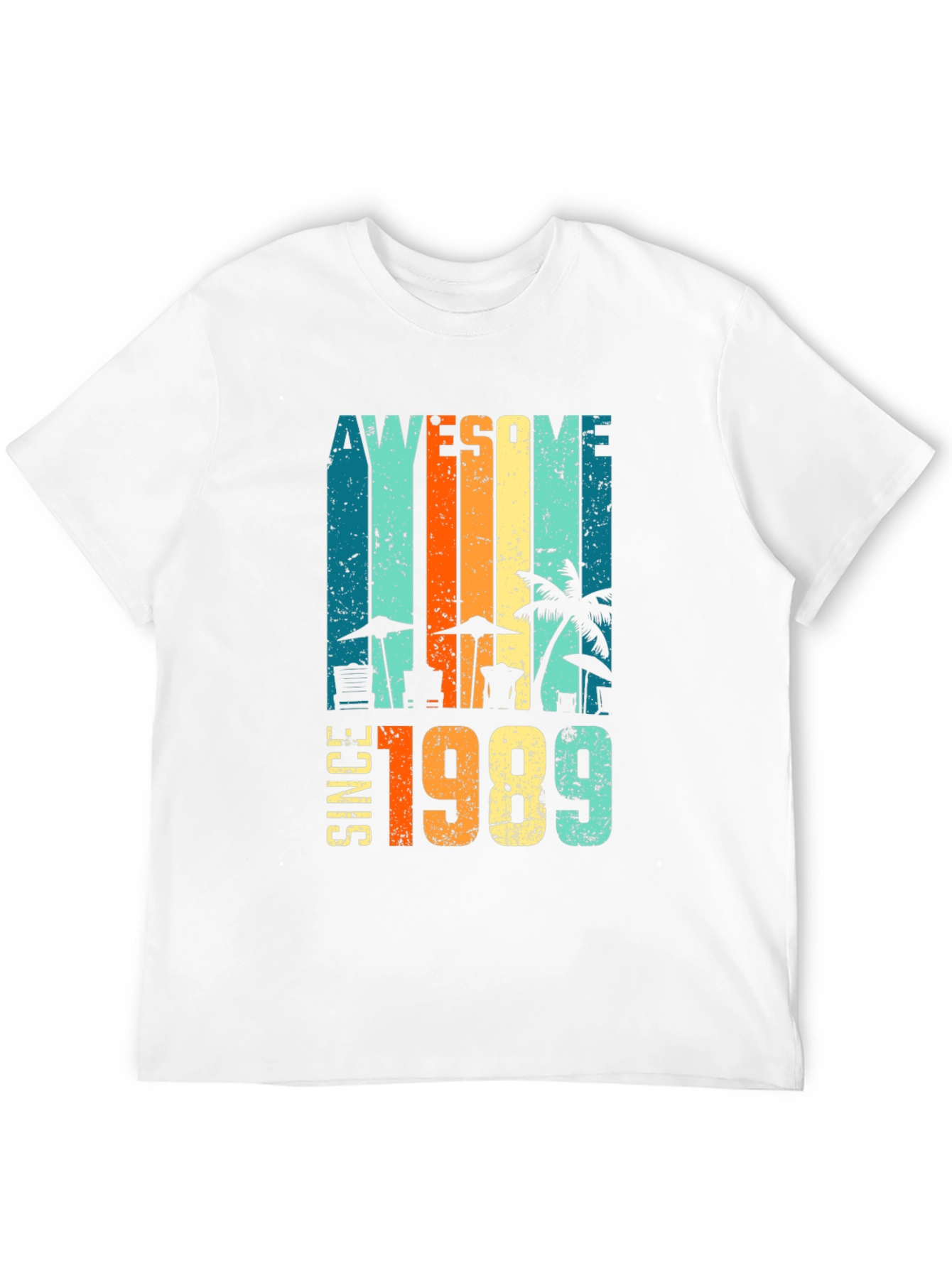 Black Awesome Since 1989 Beach T-Shirt view 12