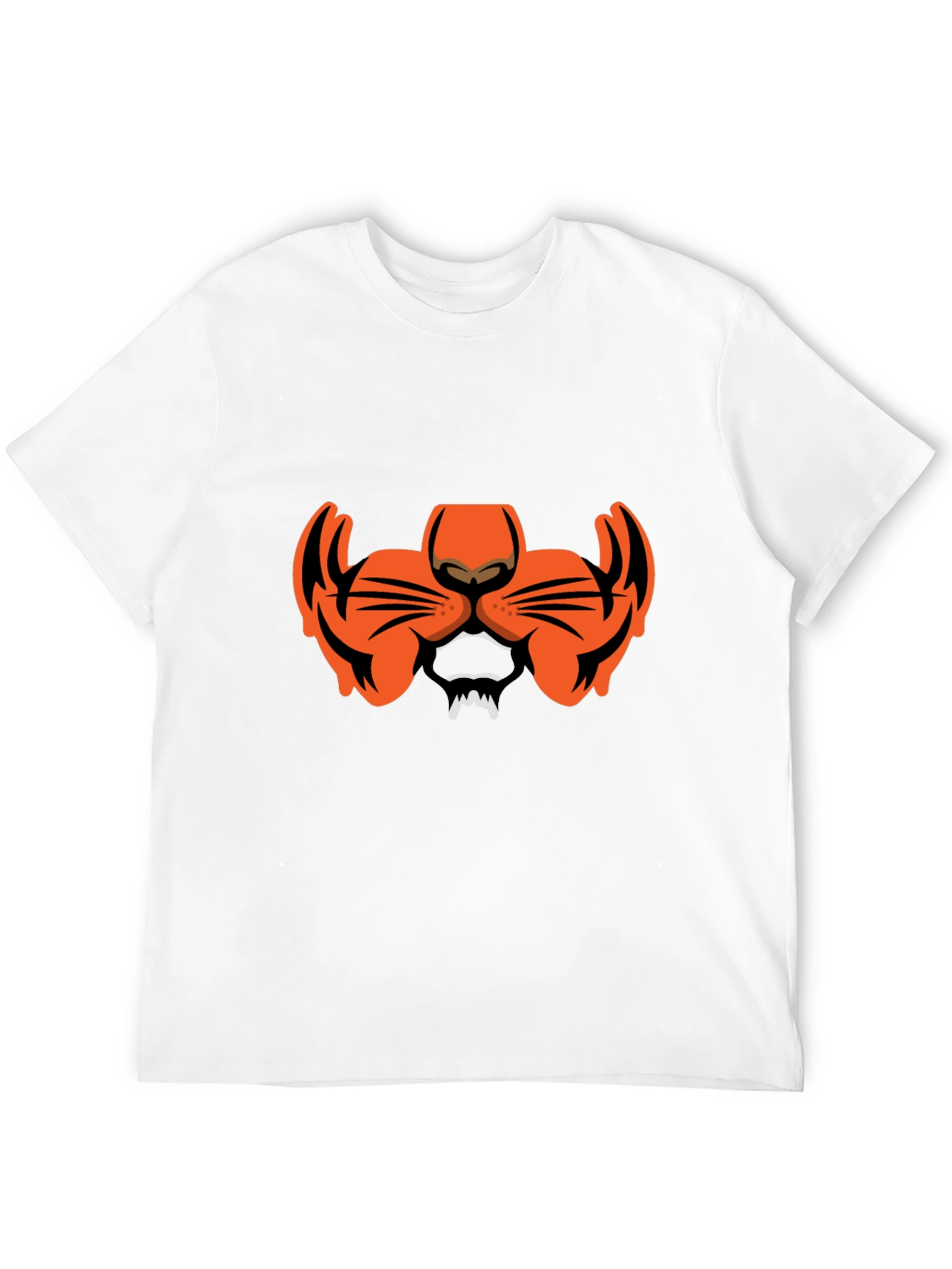 Black Tiger Face Graphic Black T-Shirt - Stylish Animal Print Tee view 12