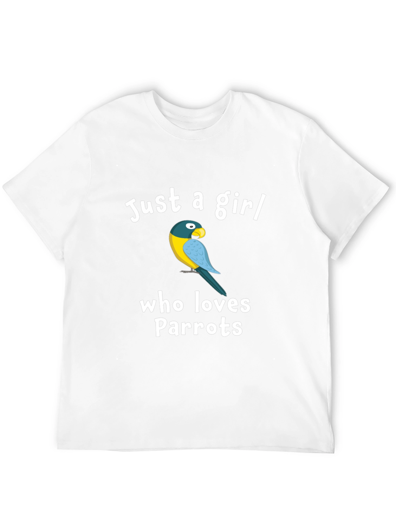Black Just a Girl Who Loves Parrots T-Shirt view 12
