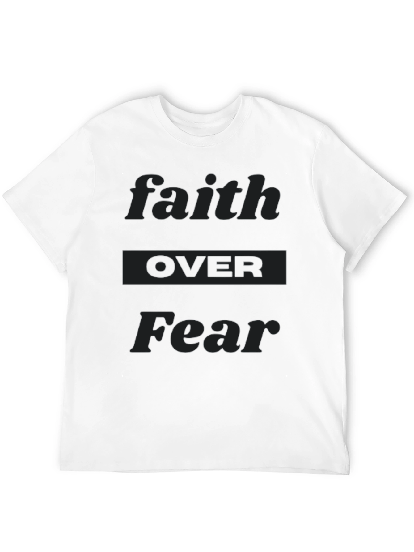 Black Faith Over Fear Black T-Shirt view 12