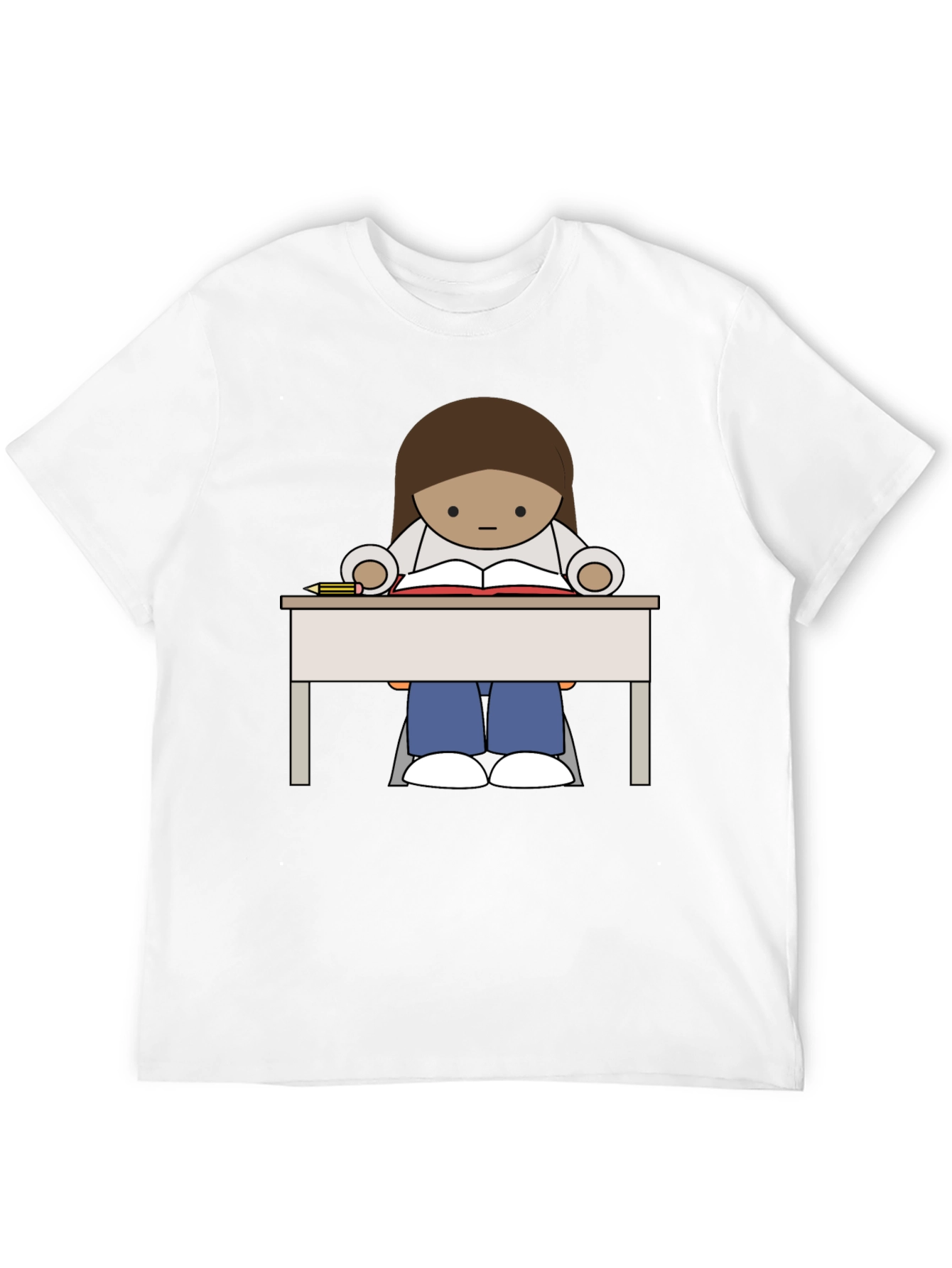 Studious Cartoon Graphic Tee - 12