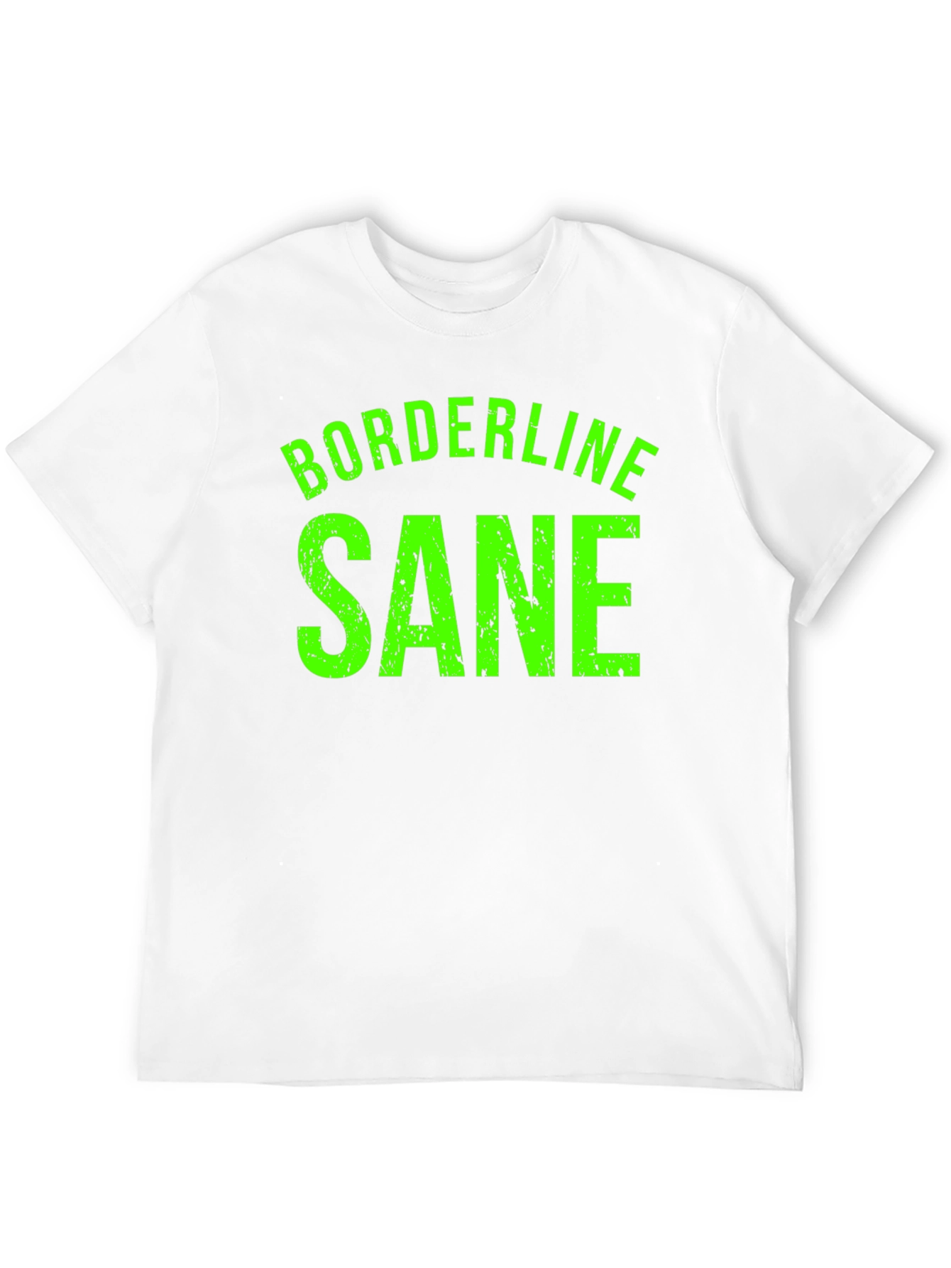 Black Borderline Sane Graphic Tee - Funny T-Shirt view 12