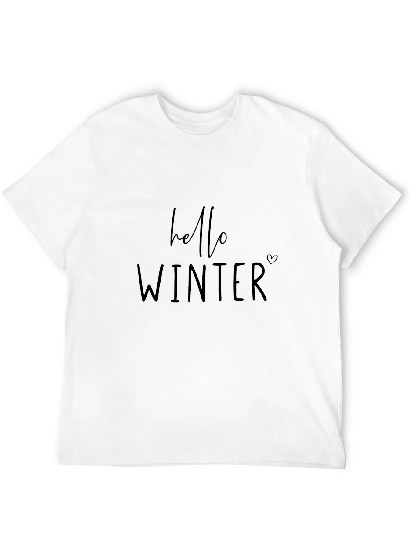 Black Hello Winter Graphic Tee - Men's Black T-Shirt view 12