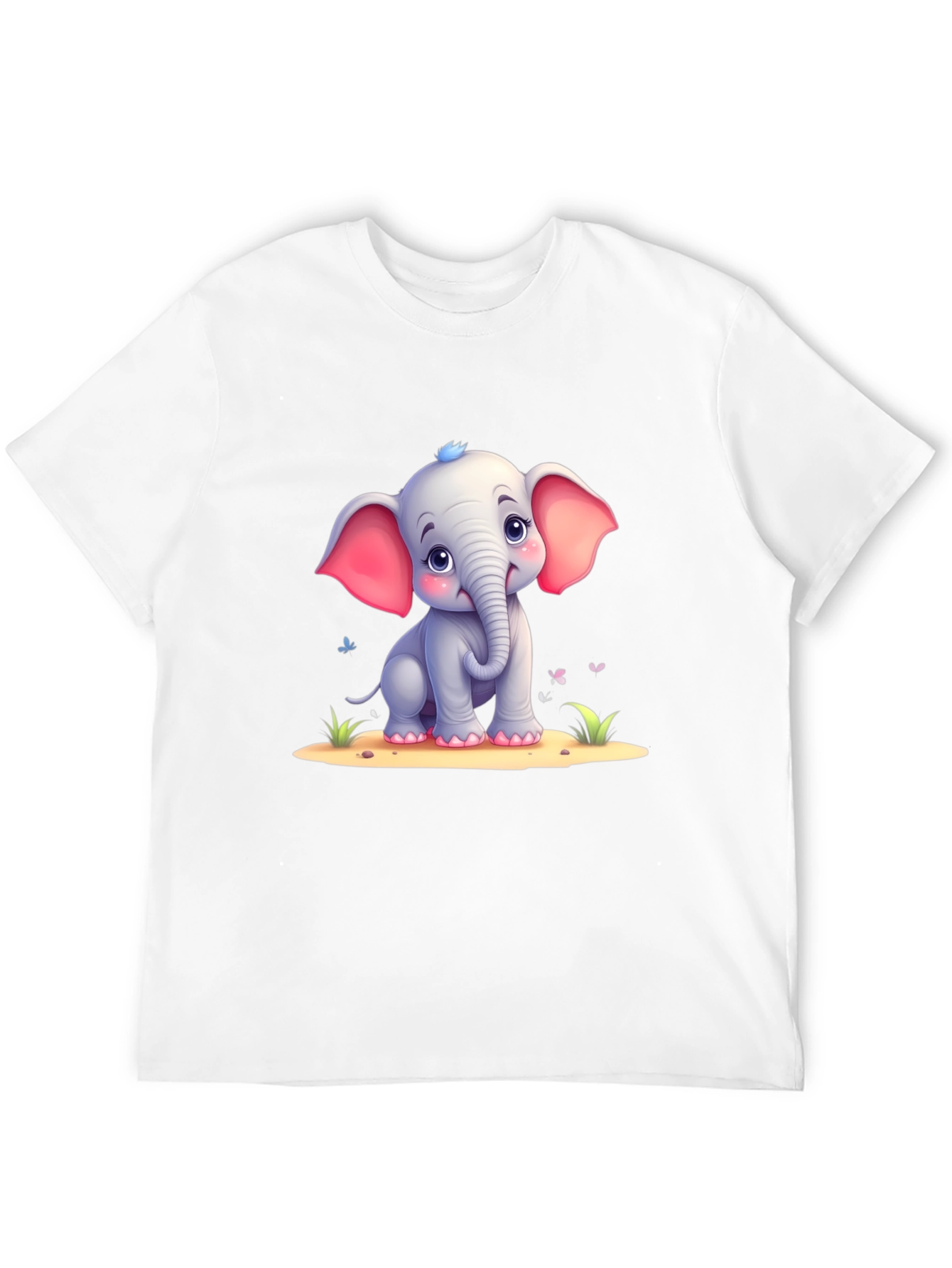 Black Cute Elephant Graphic Tee - Black view 12