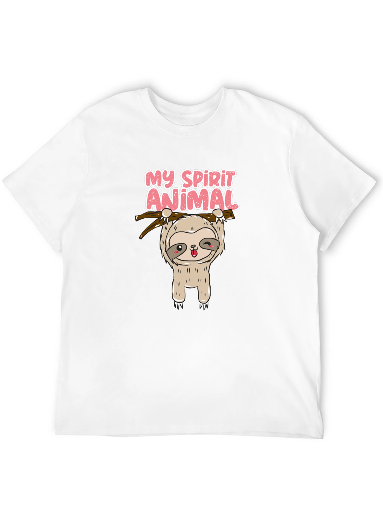 Black Cute Sloth My Spirit Animal Graphic T-Shirt view 12