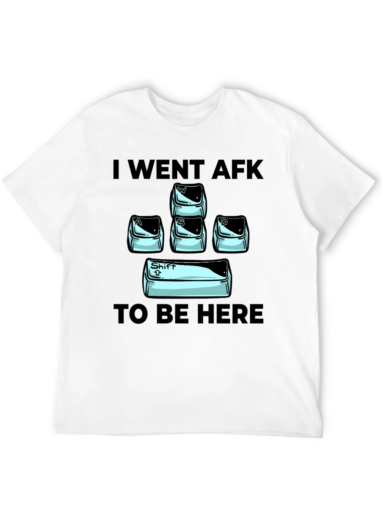 Black Gamer 'I Went AFK' Black Graphic T-Shirt view 12