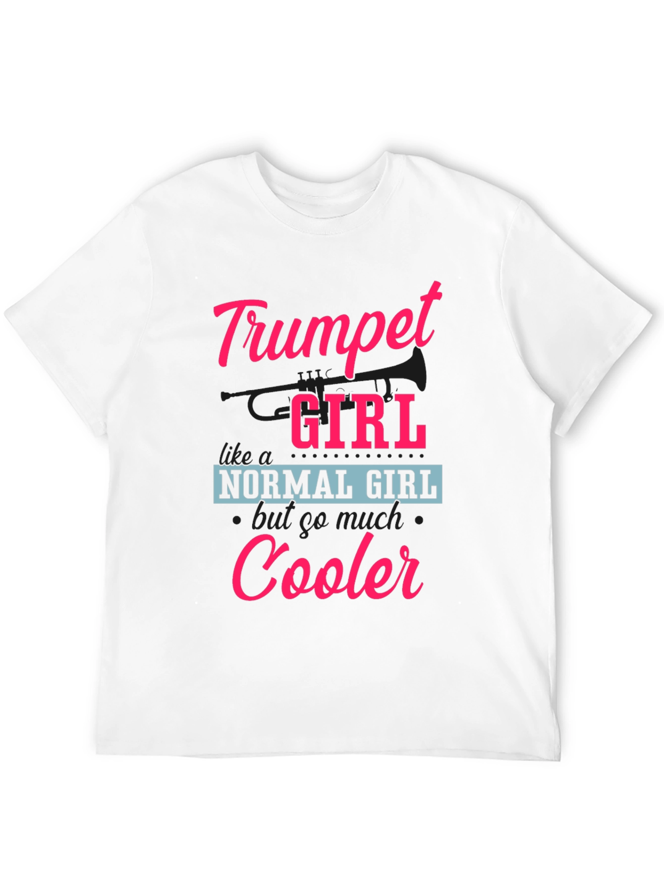 Black Trumpet Girl T-Shirt - Cooler Than Normal! view 12