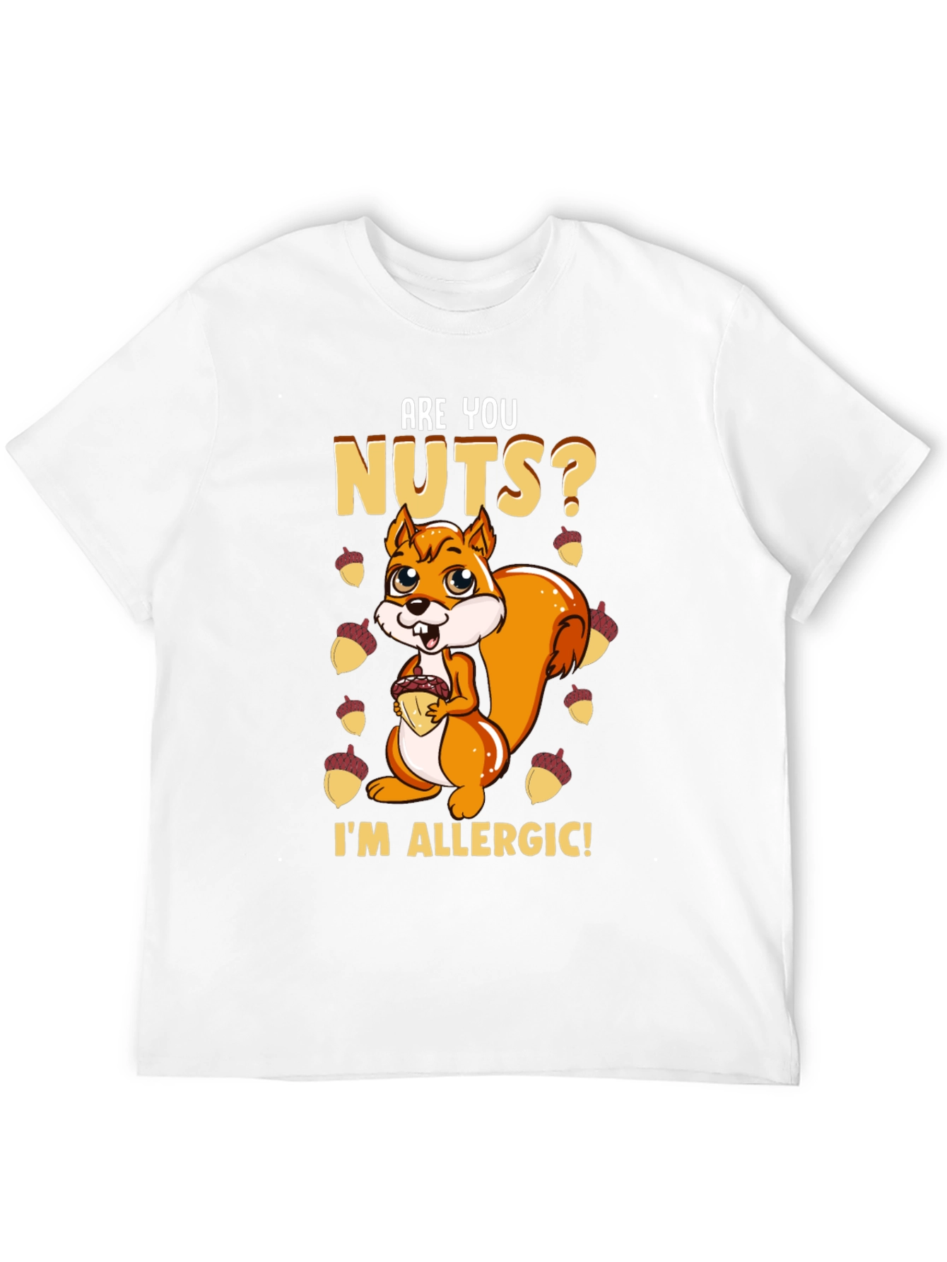 Black Funny Squirrel Nut Allergy T-Shirt view 12
