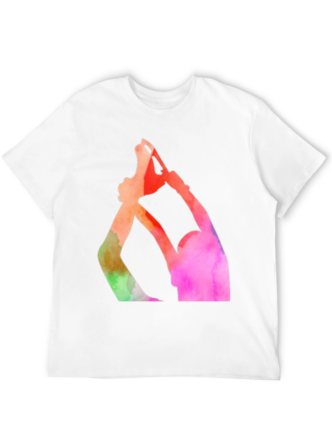 Black Watercolor Figure Skating T-Shirt - Black view 12