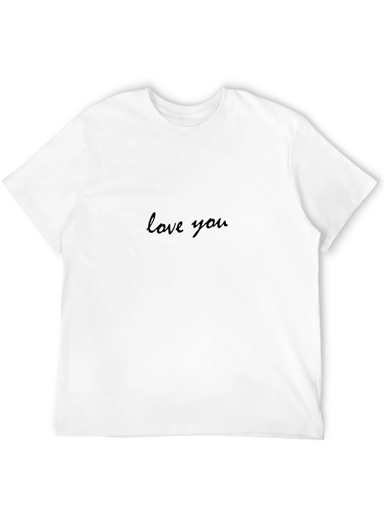 Black Love You Black Tee - Minimalist Casual T-Shirt view 12