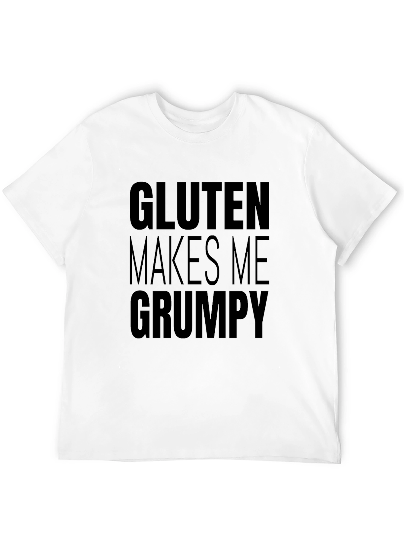 Black Gluten Makes Me Grumpy Tee - Black Shirt view 12