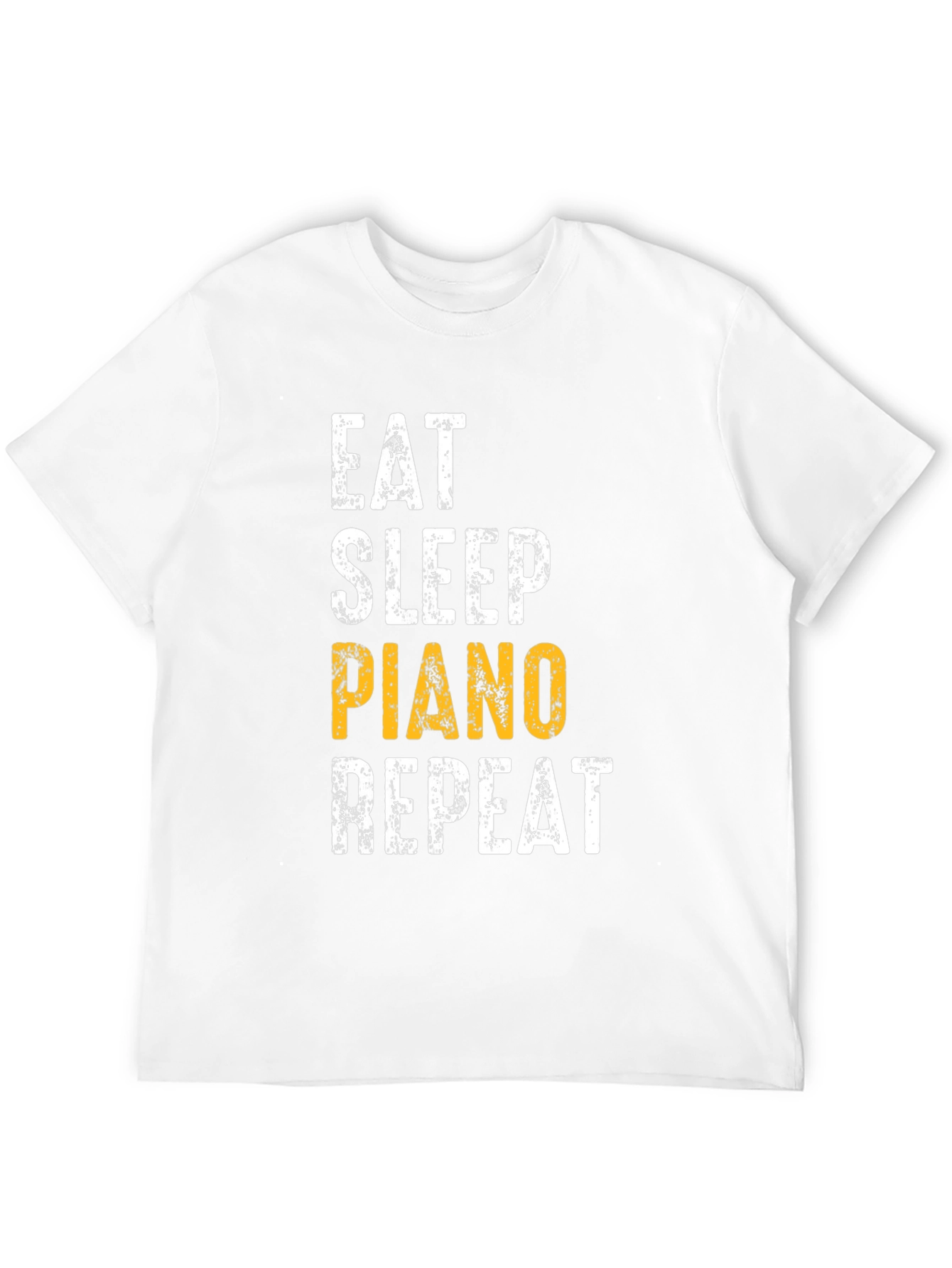 Black Eat Sleep Piano Repeat Black Graphic Tee view 12