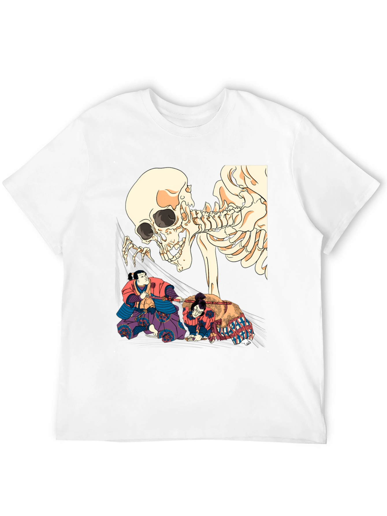 Black Skull & Sumo Wrestler Graphic T-Shirt view 12