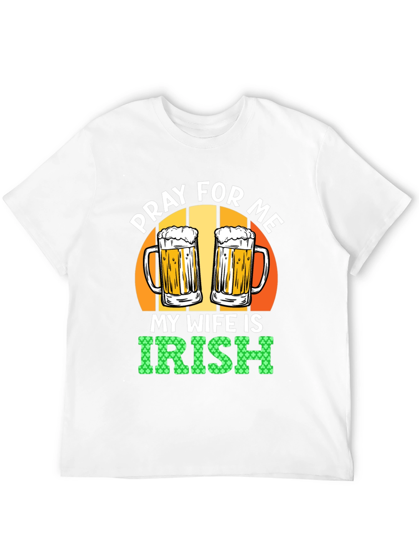 Black Pray For Me My Wife is Irish Graphic Tee view 12